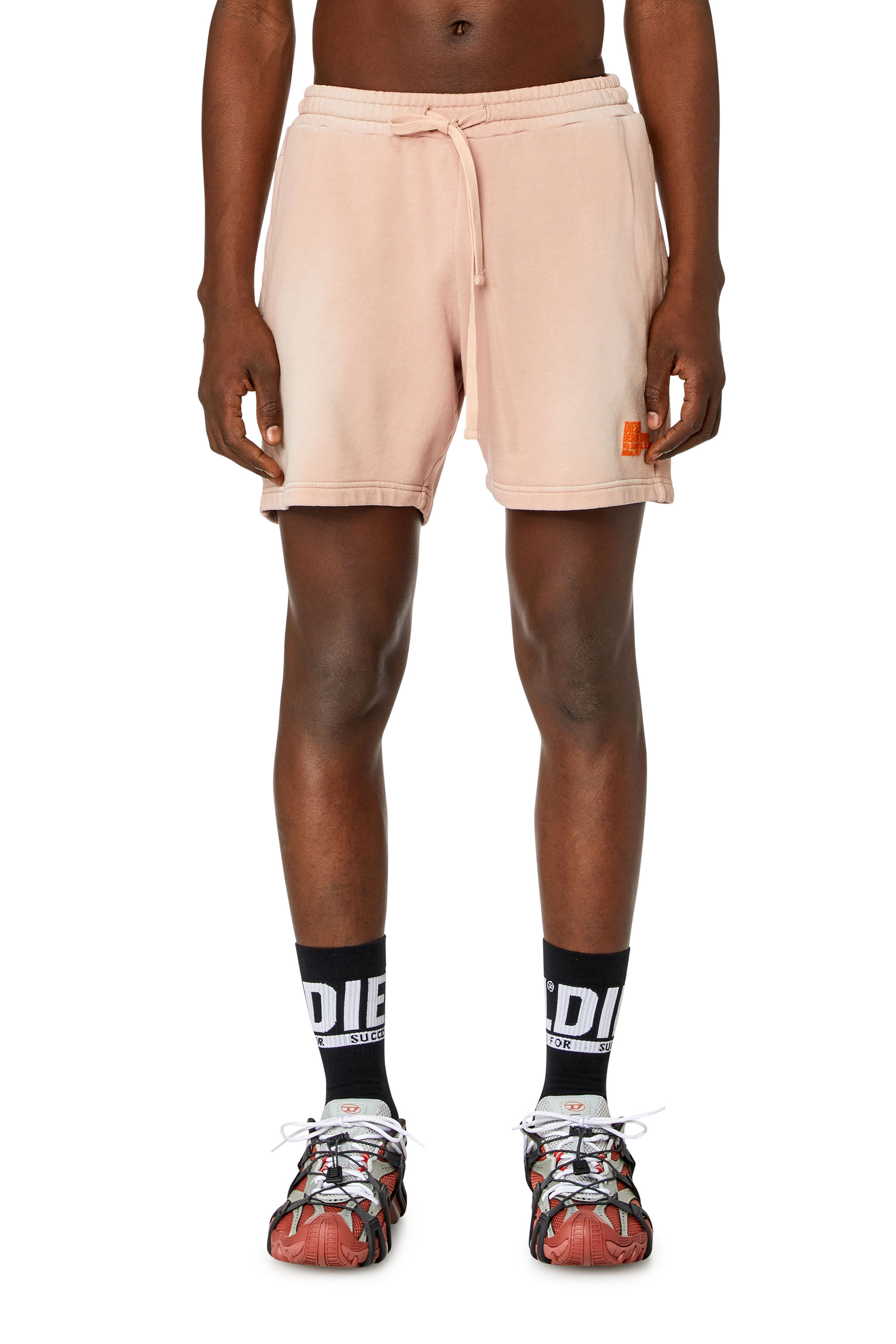 Diesel - P-STELT-N1, Pantalones cortos deportivos con efecto desteñido Hombre in Rosa - 2