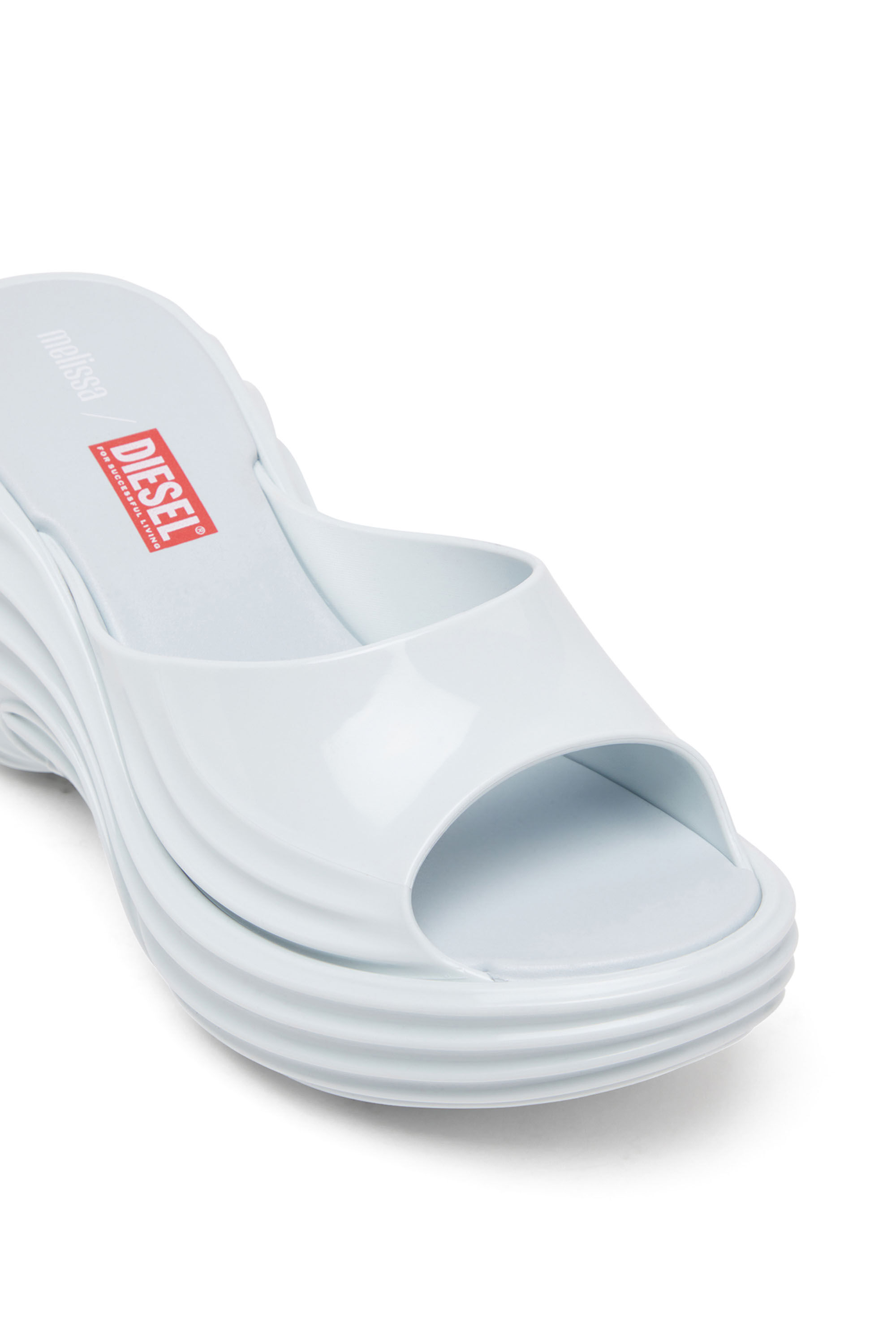 Diesel - MELISSA QUANTUM PLATFORM, Zueco de plataforma en Melflex&reg; Mujer in Azul marino - 6