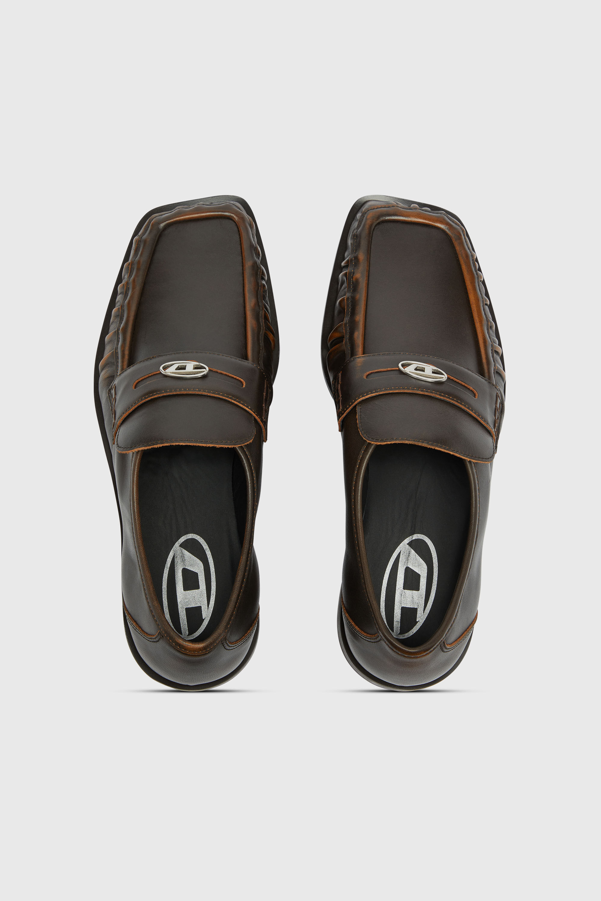 Diesel - D-AMBER LOAFER, D-Amber - Mocasines penny de piel Hombre in Marr&oacute;n - 5