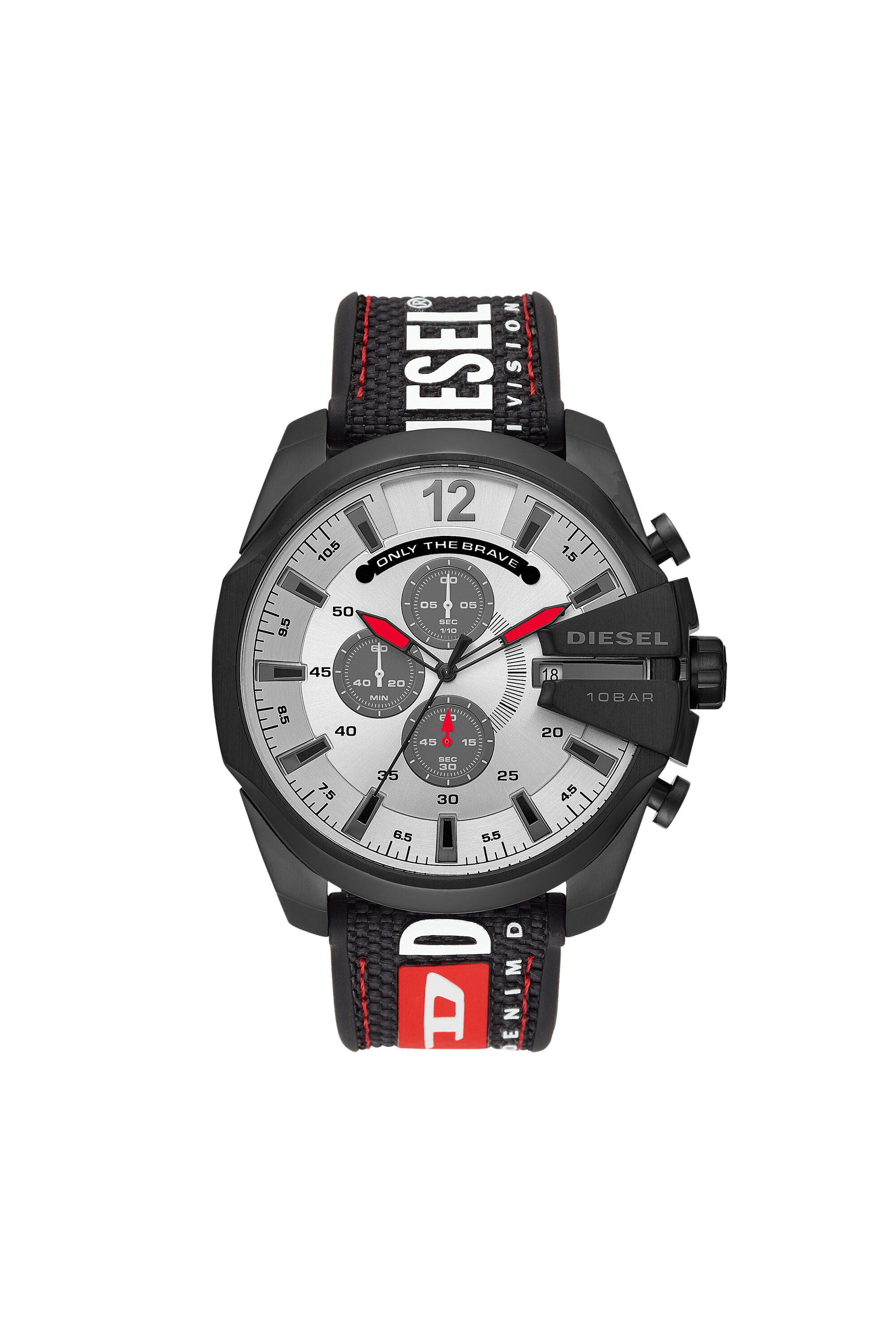 DZ4512 Reloj cronografo de hombre con correa negra Diesel