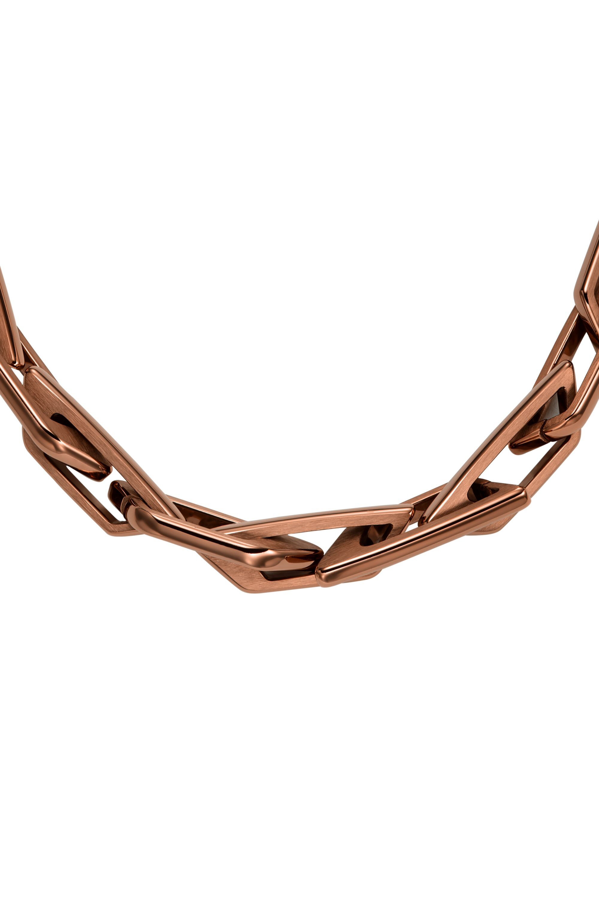Diesel - DX1646200 JEWELLERY, Collar de cadena de acero inoxidable Unisex in Marrón - 2