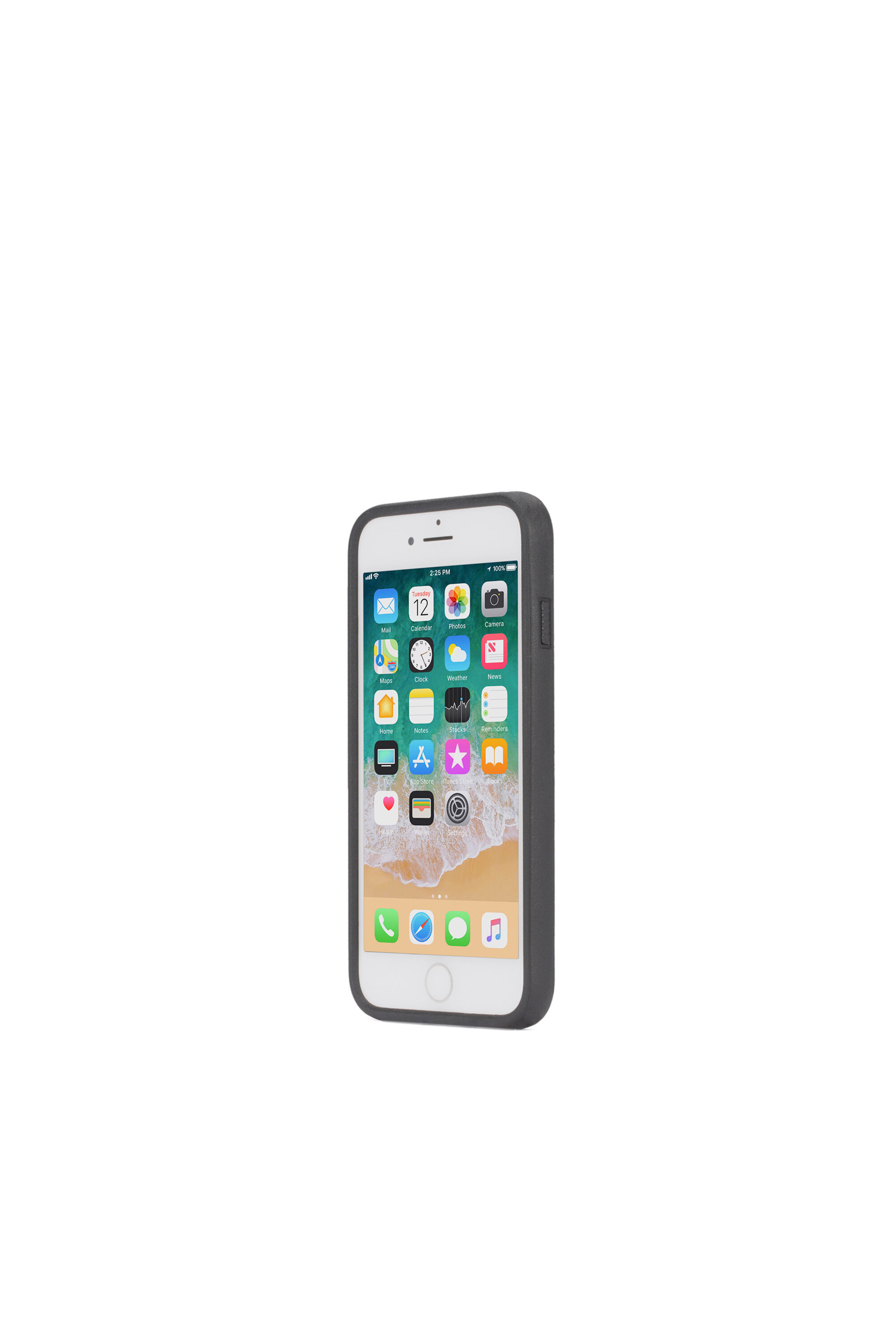 Diesel - ZIP BLACK LEATHER IPHONE 8/7/6s/6 CASE, Funda en piel negra con cremallera para iPhone 8/7/6s/6 Unisex in Negro - 3