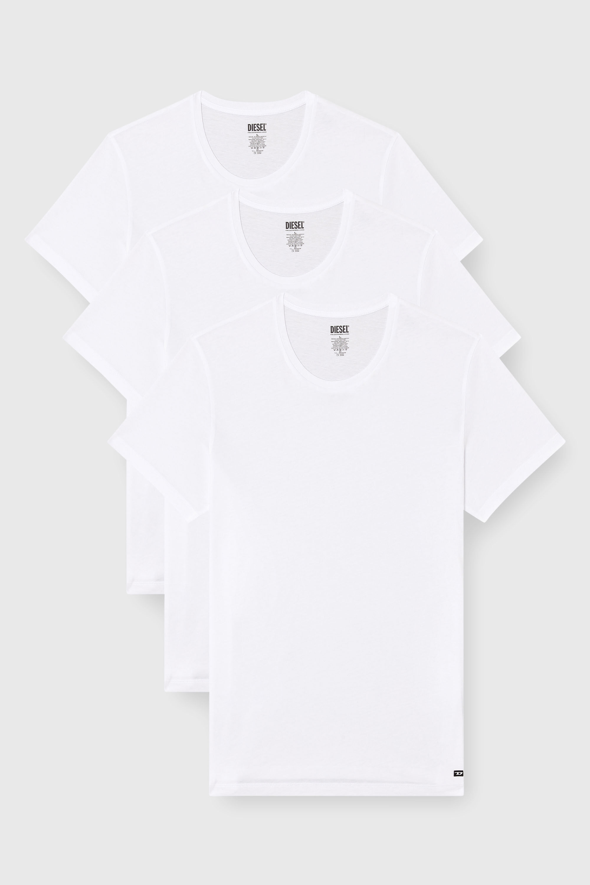 Diesel - RANDAL-D-BOX-3PACK, Paquete de tres camisetas Hombre in Blanco - 2
