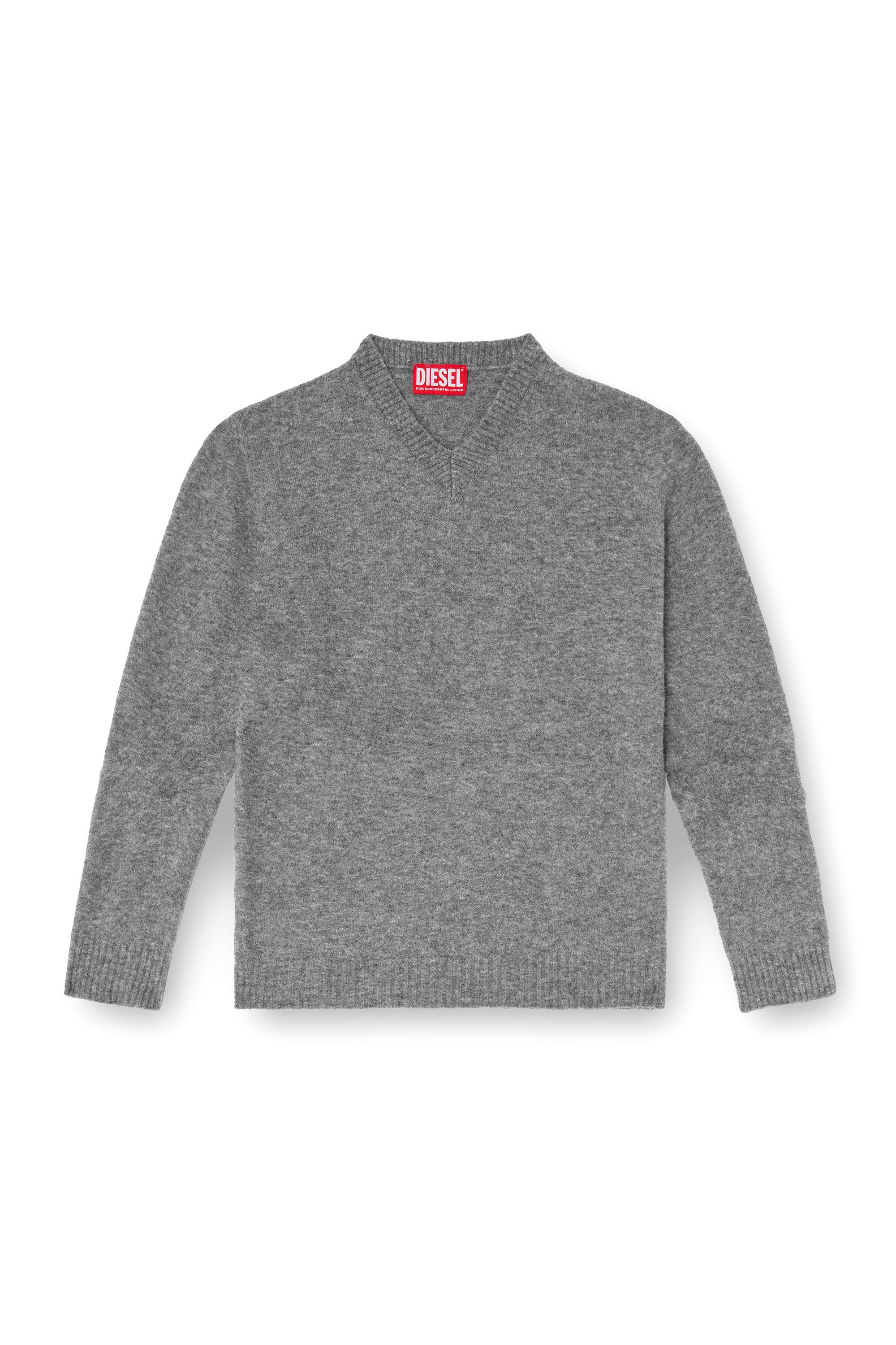 Diesel - K-ANDIE, Jersey de pico en punto hervido arrugado Hombre in Gris - 2
