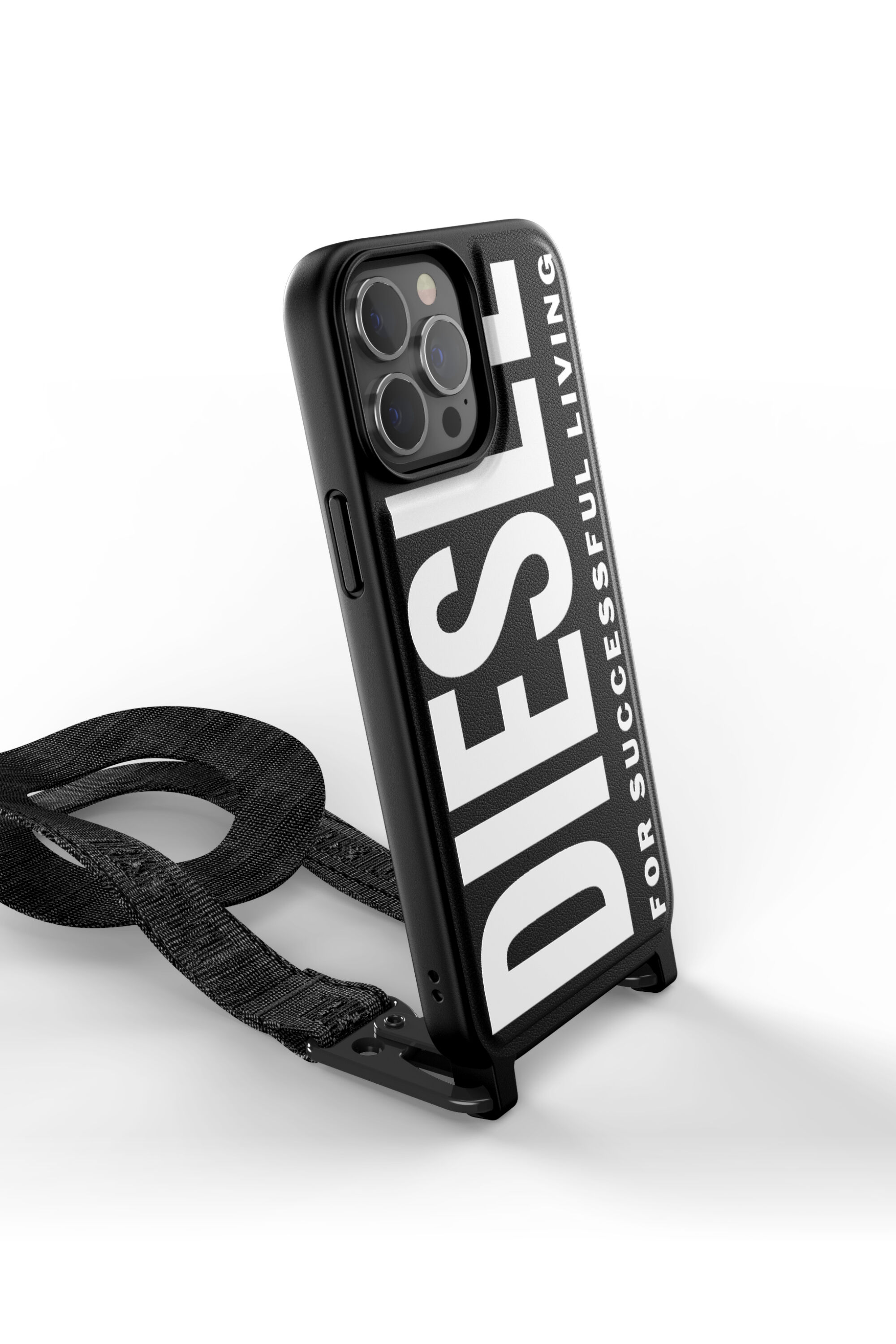Diesel - 47170 NECKLACE CASE, Funda colgante por iPhone 13 Max Unisex in Negro - 3