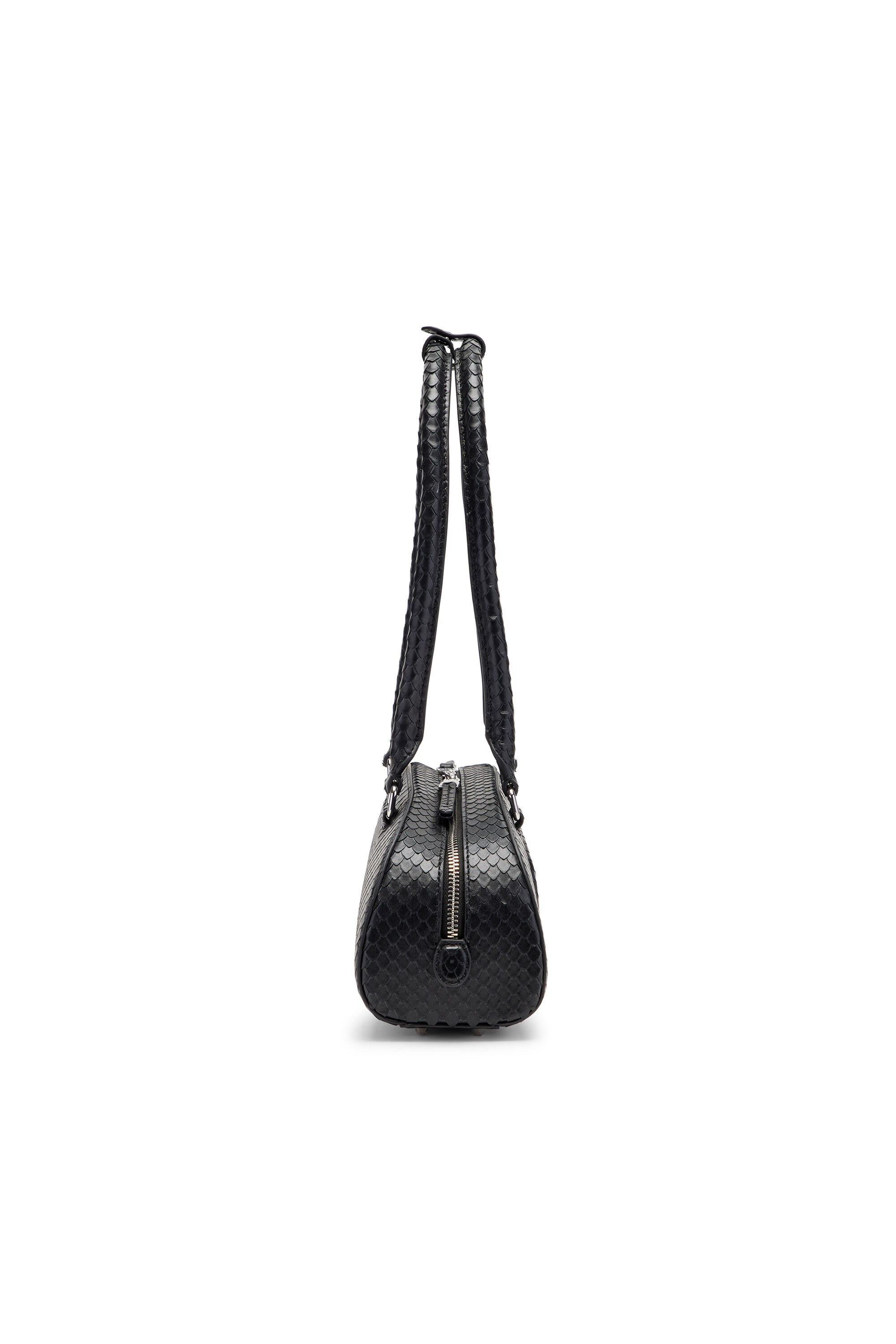 Diesel - 1DR DOME SHOULDER EW, 1DR Dome-Bolso bowling alargado en piel texturizada Mujer in Negro - 4
