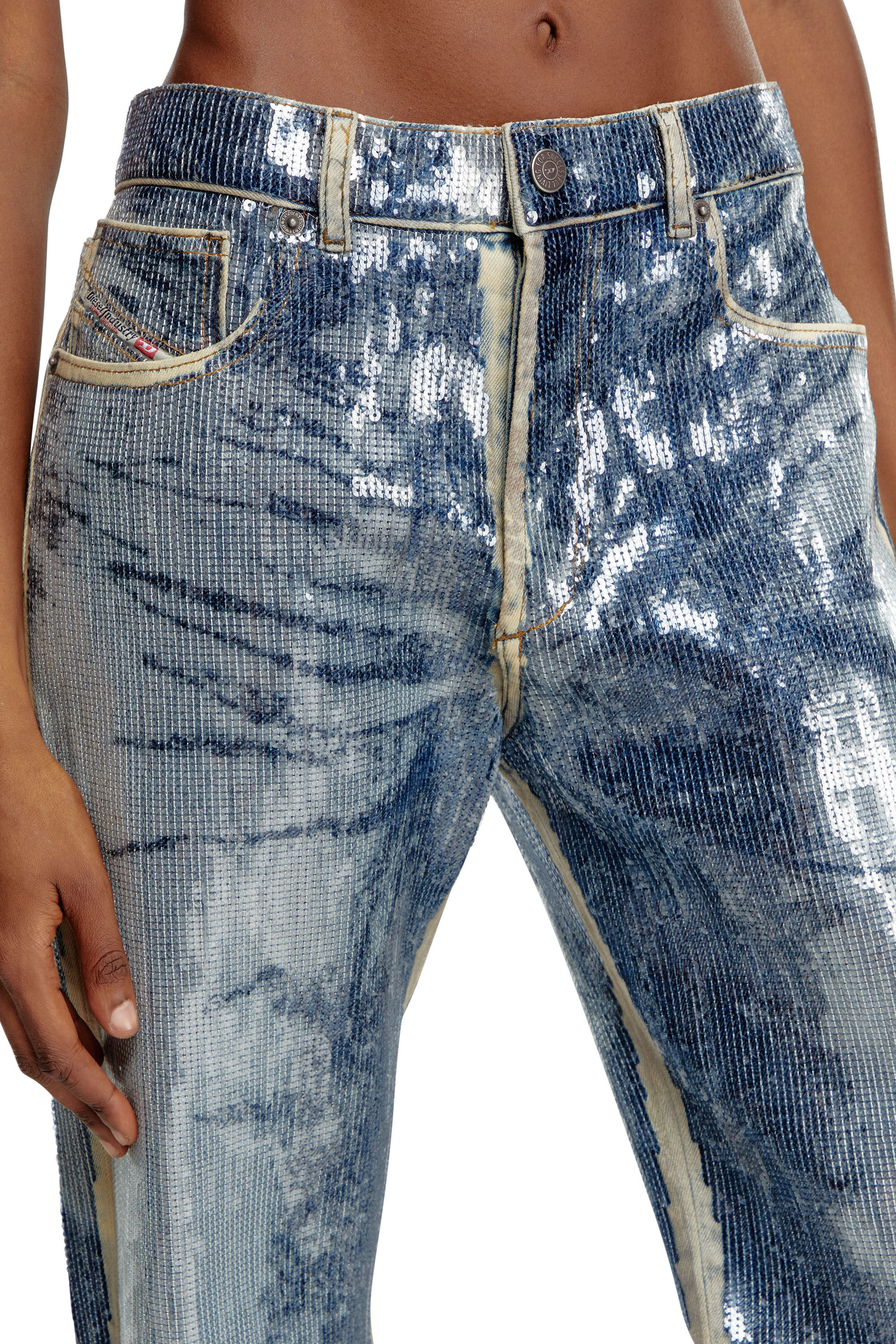 Diesel - Mujer Straight Jeans D-Ark 0PGAE, Azul medio - Image 5