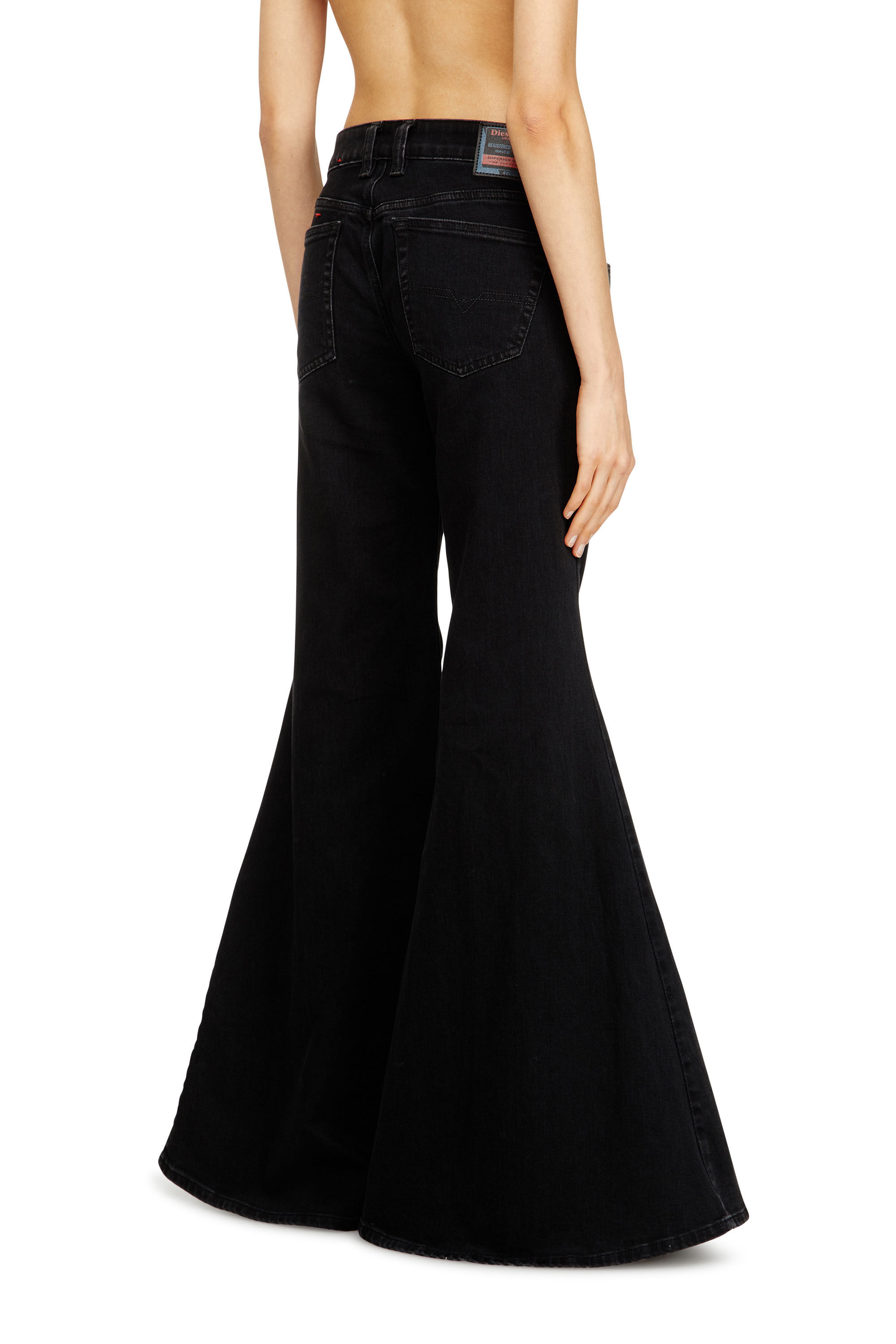 Diesel - Flare Jeans 1970 D-Bleess 09N89 Mujer, Negro/Gris oscuro - 4