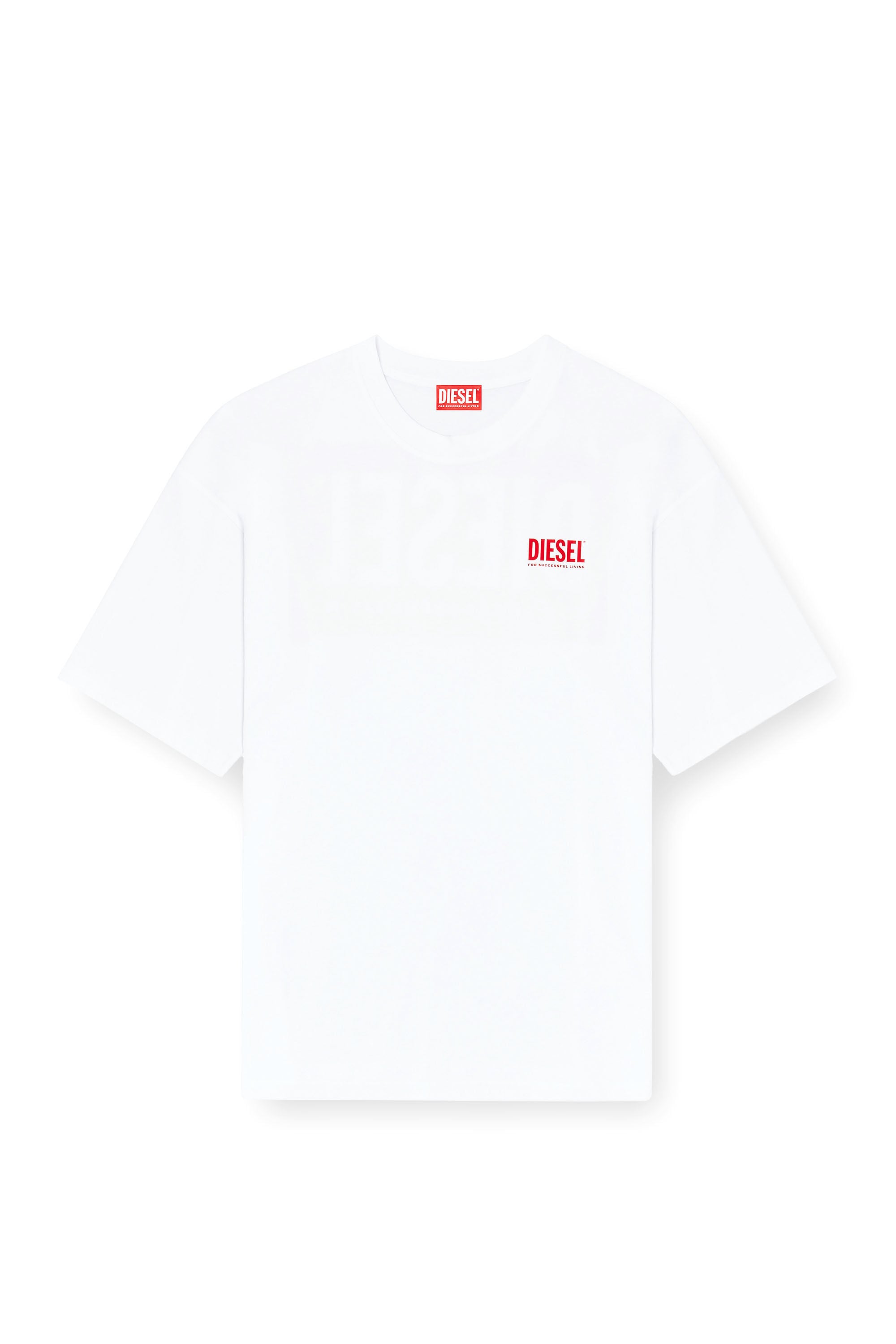 Diesel - T-BOXT-BISK, Camiseta de algod&oacute;n con estampado Diesel Biscotto Hombre in Blanco - 2