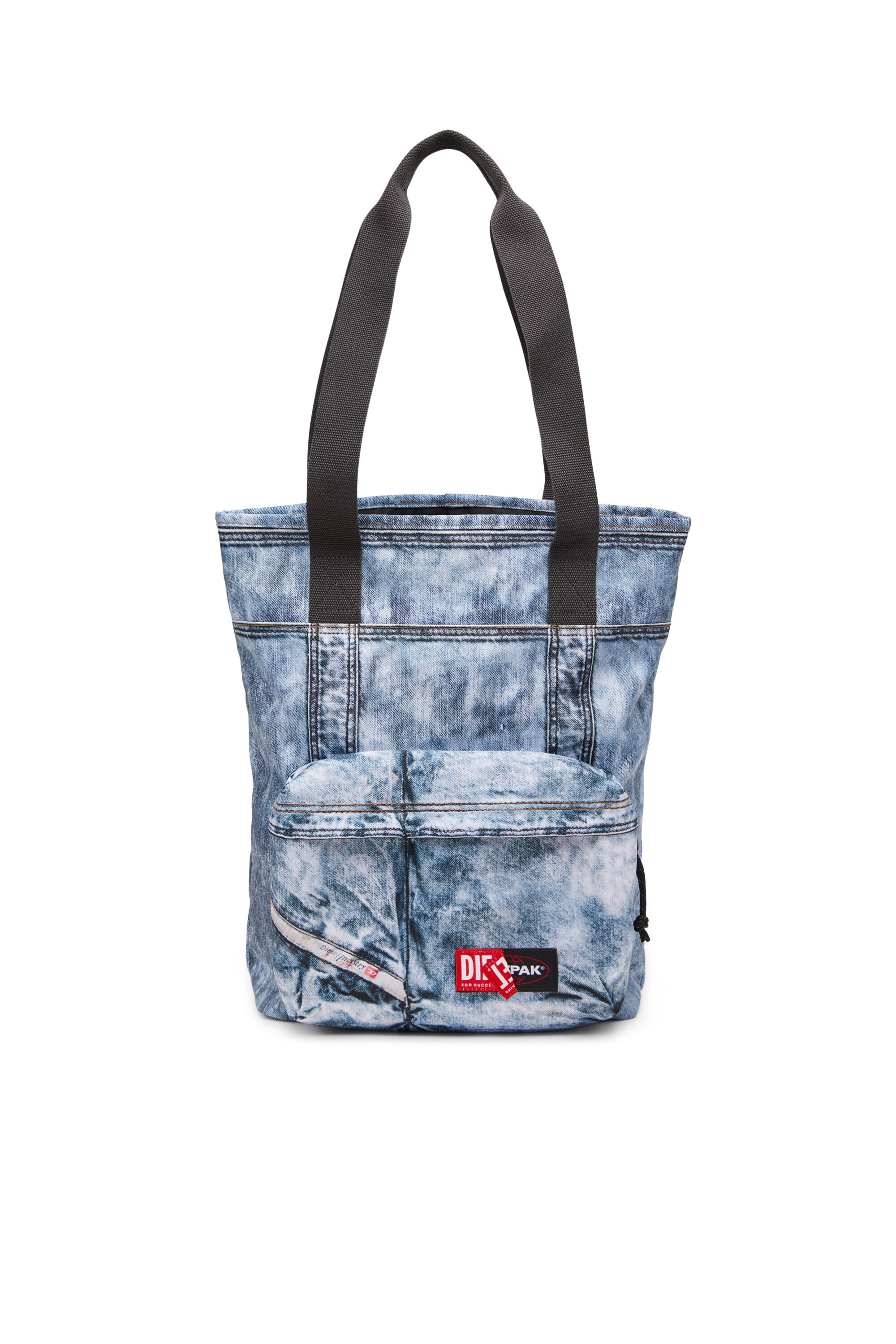 Diesel - DIESEL TOTE, Bolso tote en denim trampantojo Unisex in Azul marino - 1