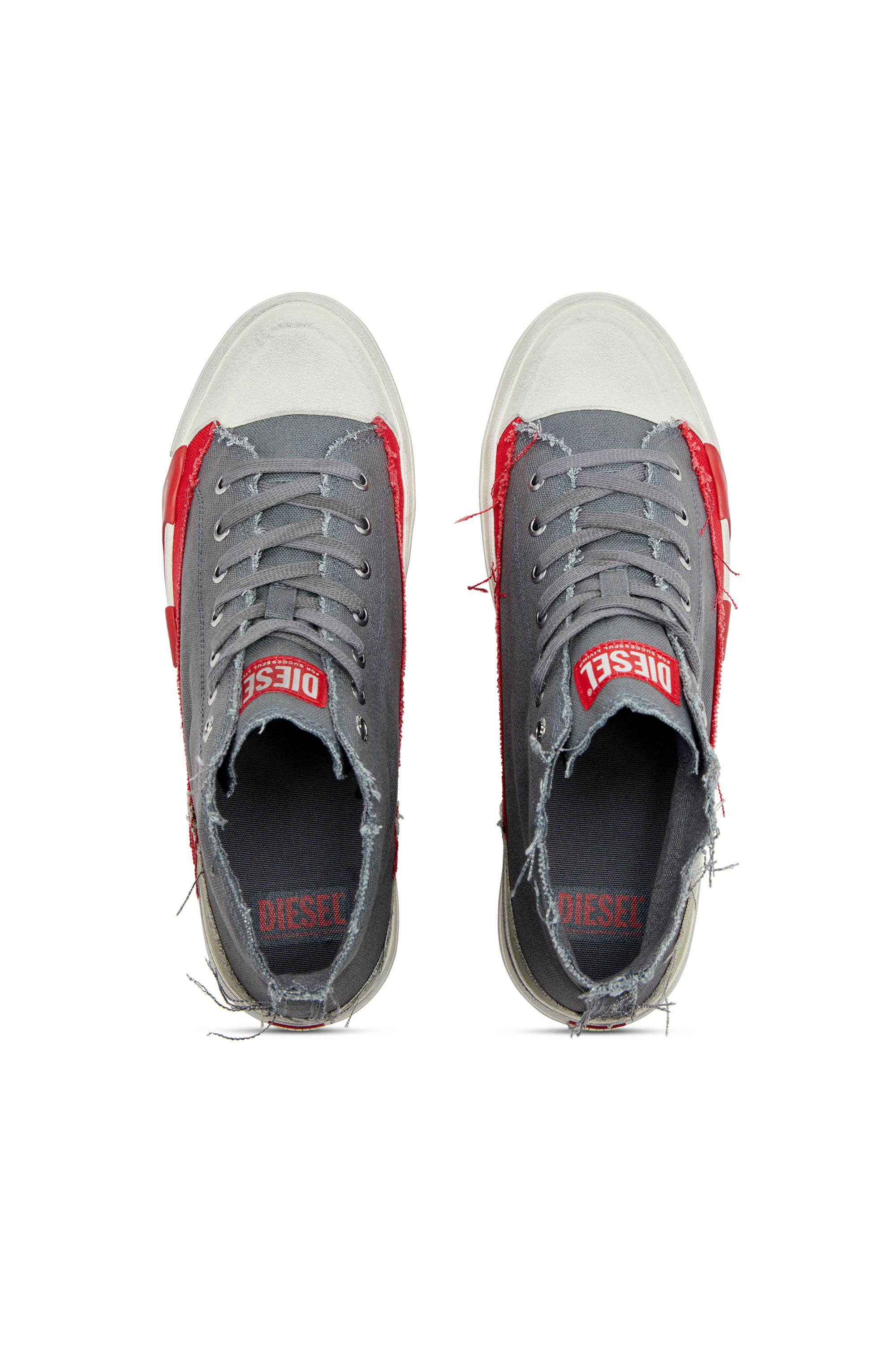 Diesel - S-D-VERSE MID, S-D-Verse-Deportivas altas de lona con efecto desgastado Hombre in Multicolor - 4