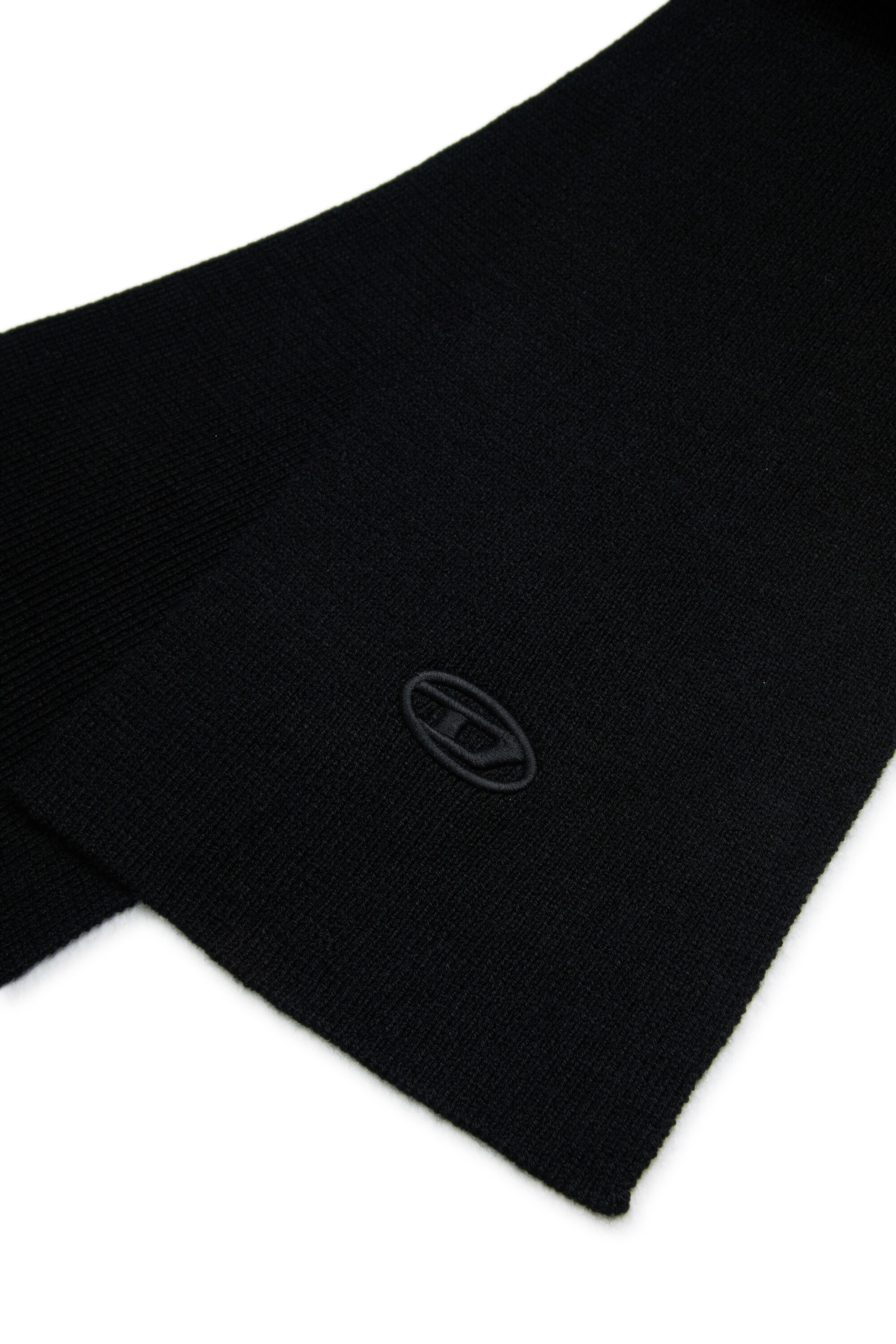 Diesel - RKCODERSCARF, Bufanda de mezcla de lana con logo Unisex in Negro - 3