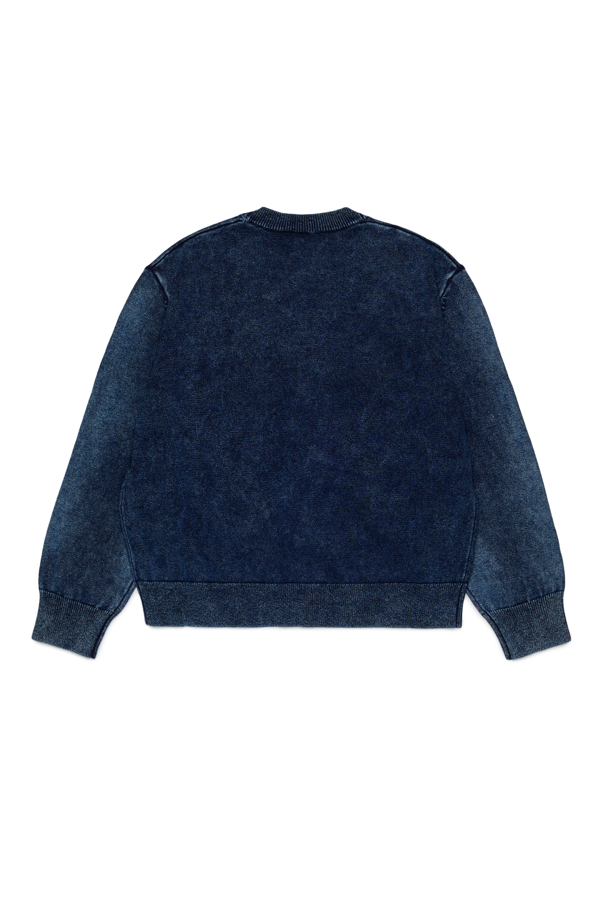 Diesel - KFINNIC CARDIGAN OVER, C&aacute;rdigan efecto denim con motivo de f&eacute;nix Hombre in Azul marino - 2