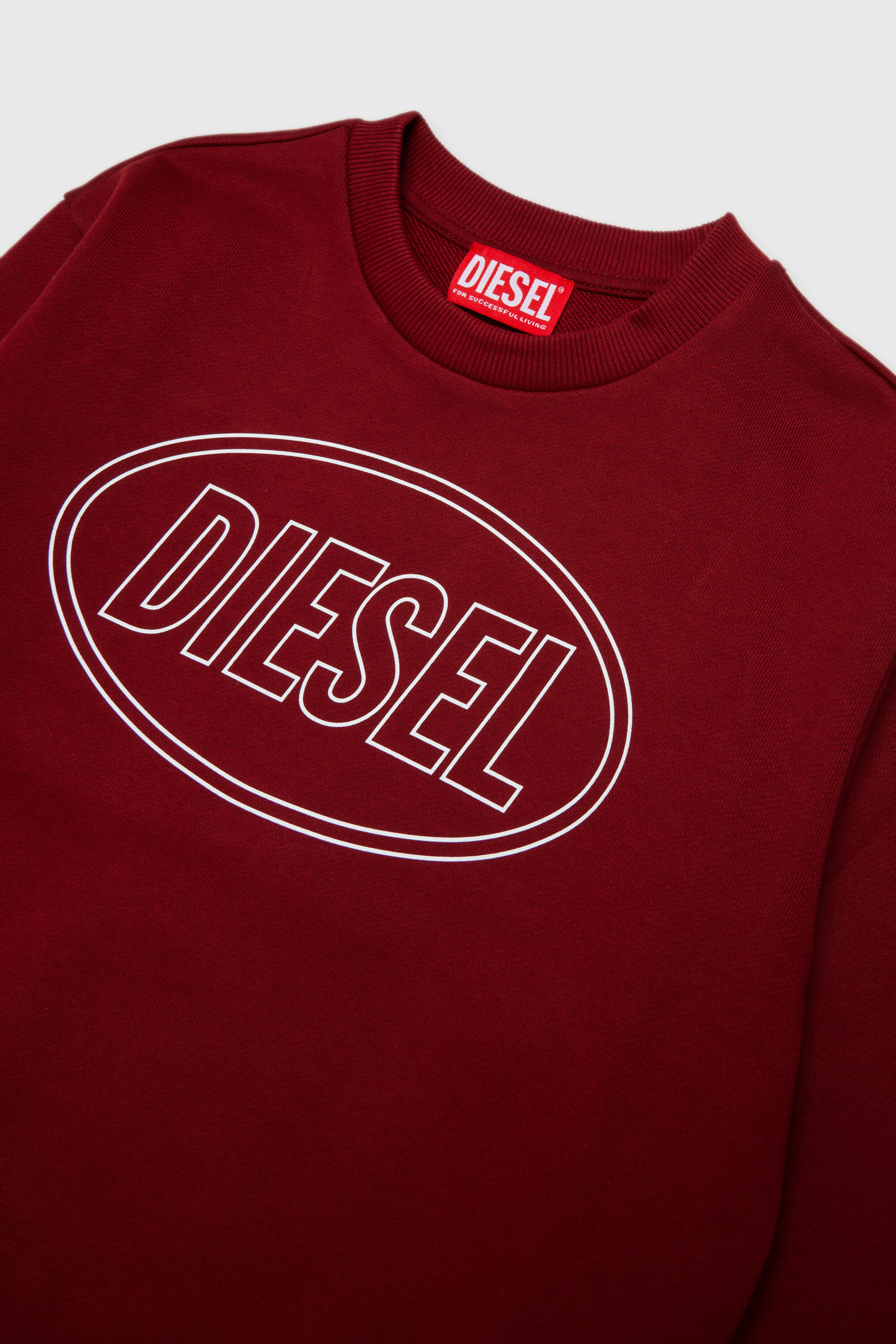 Diesel - SCIRCLE OVER, Sudadera con estampado de logotipo Hombre in Rojo - 3