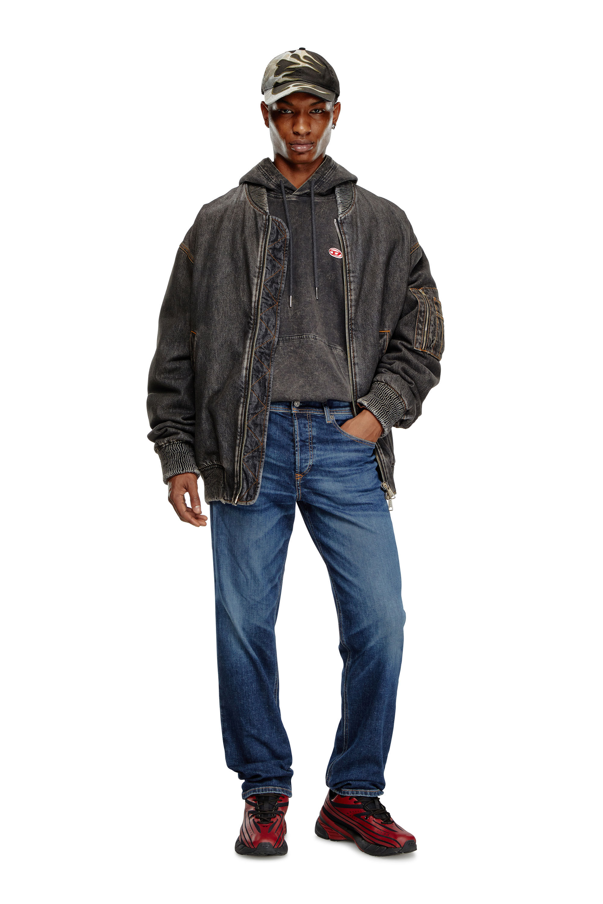 Diesel - Tapered Jeans 2023 D-Finitive 09J47, Azul Oscuro - Image 1