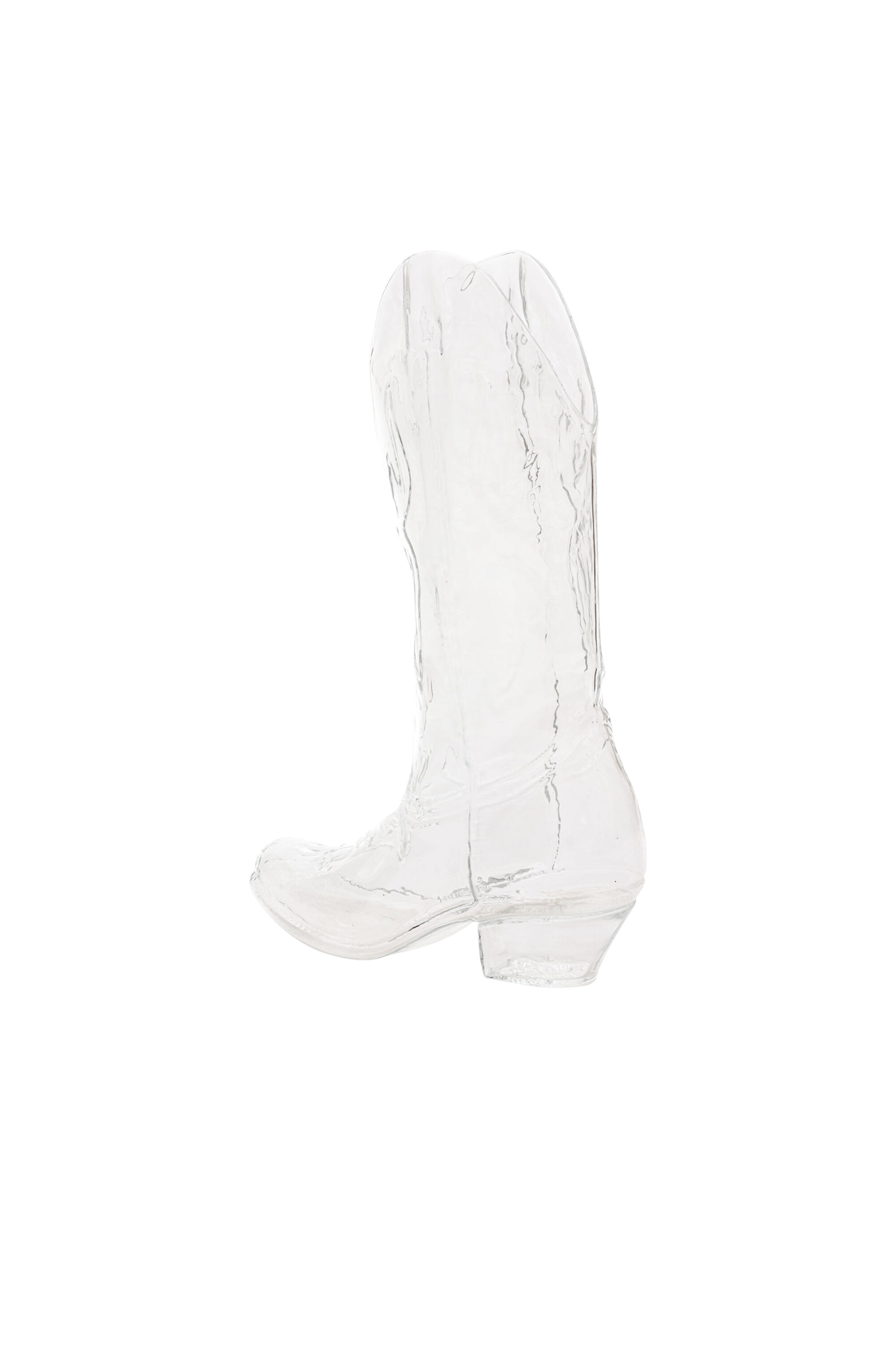 Diesel - 10064 GLASS VASE CRYSTALBOOTIE CM.24X8 H, Jarrón de cristal Unisex in Blanco - 3