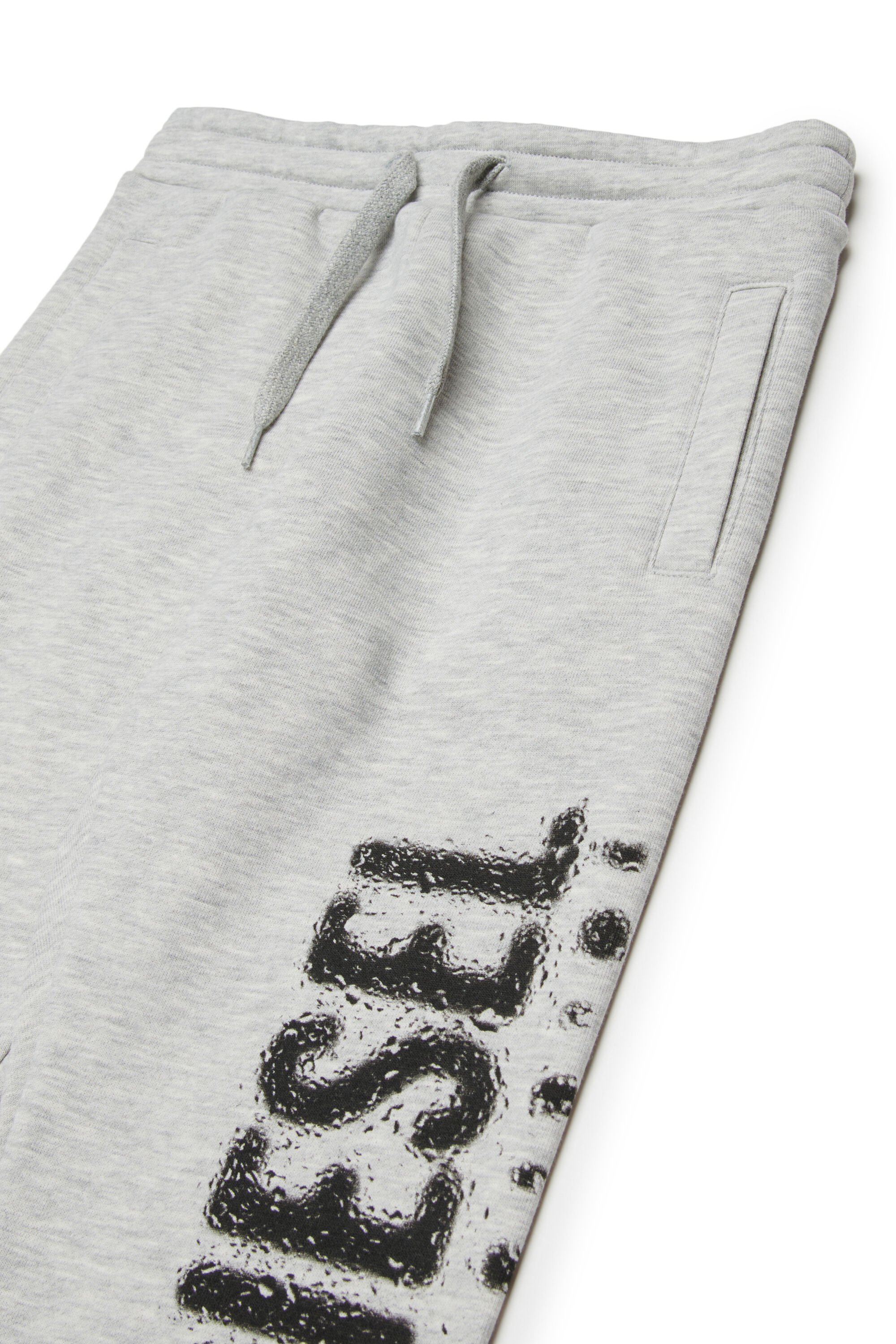 Diesel - PANTLI, Man's Cotton sweatpants with drawstring in Grey - 3