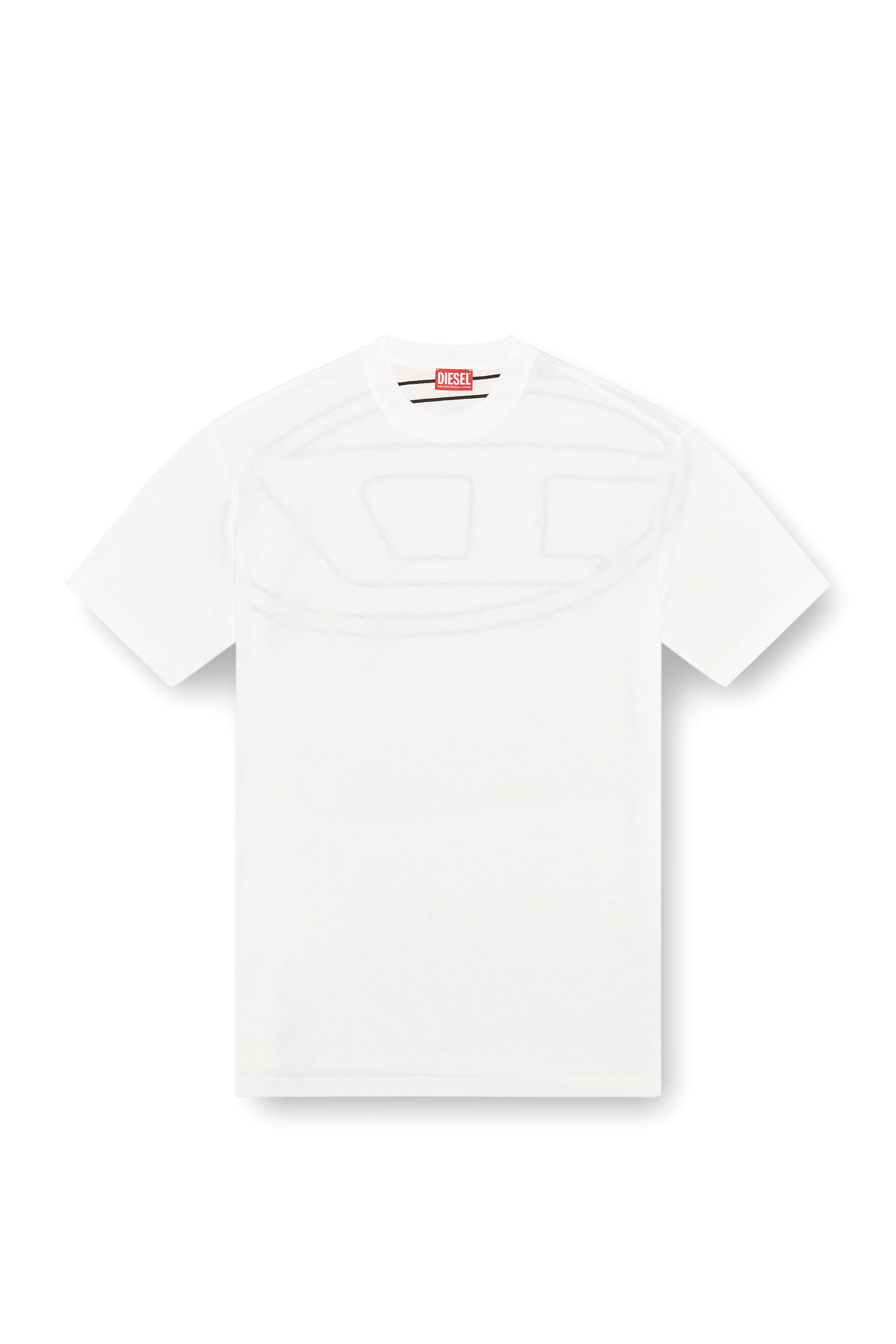 Diesel - T-BOGGY-MEGOVAL-D, Hombre Camiseta con bordado oval D grande in Blanco - Image 2