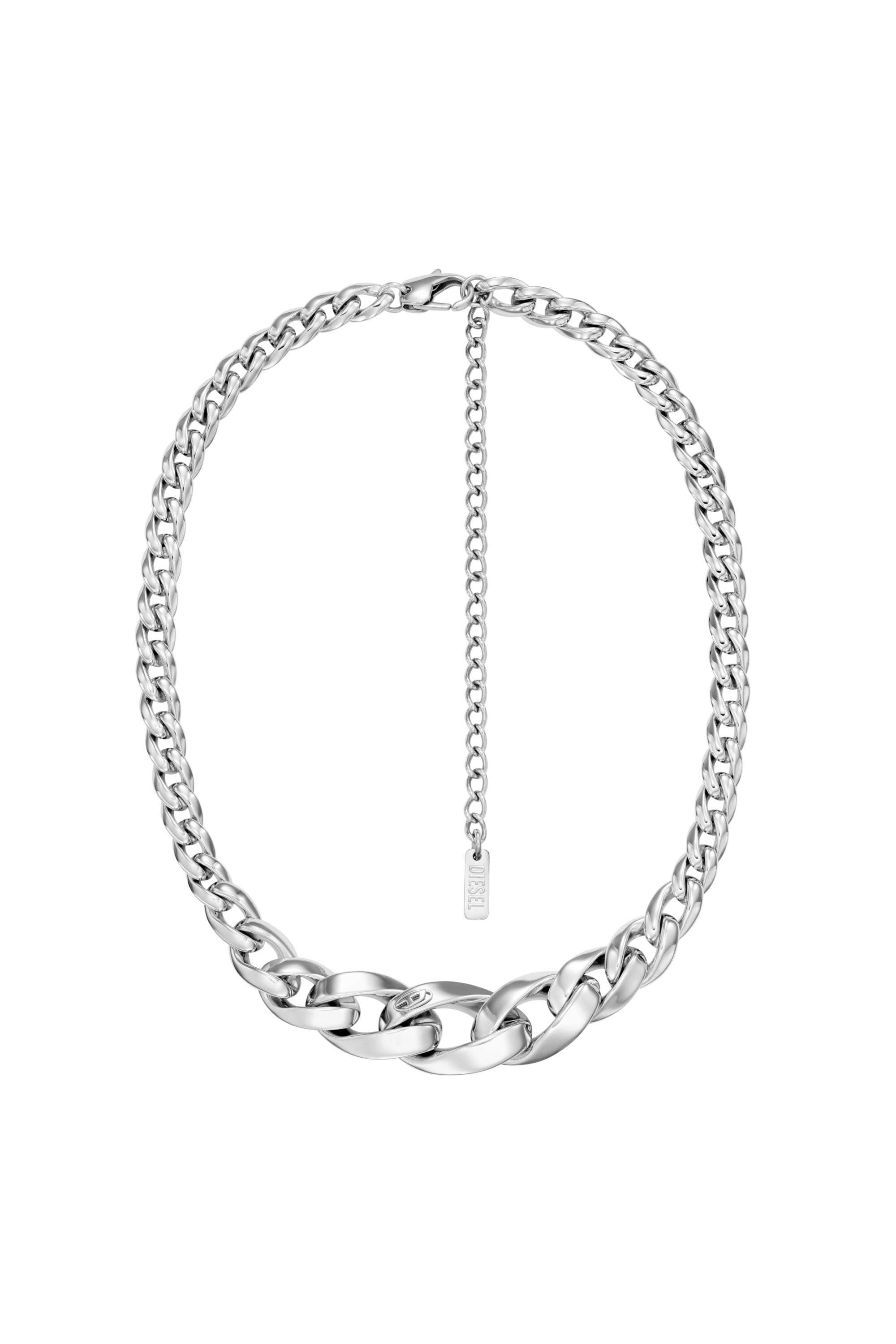 Diesel - DX1720040, Unisex's Stainless Steel Chain Necklace in Silver - 1