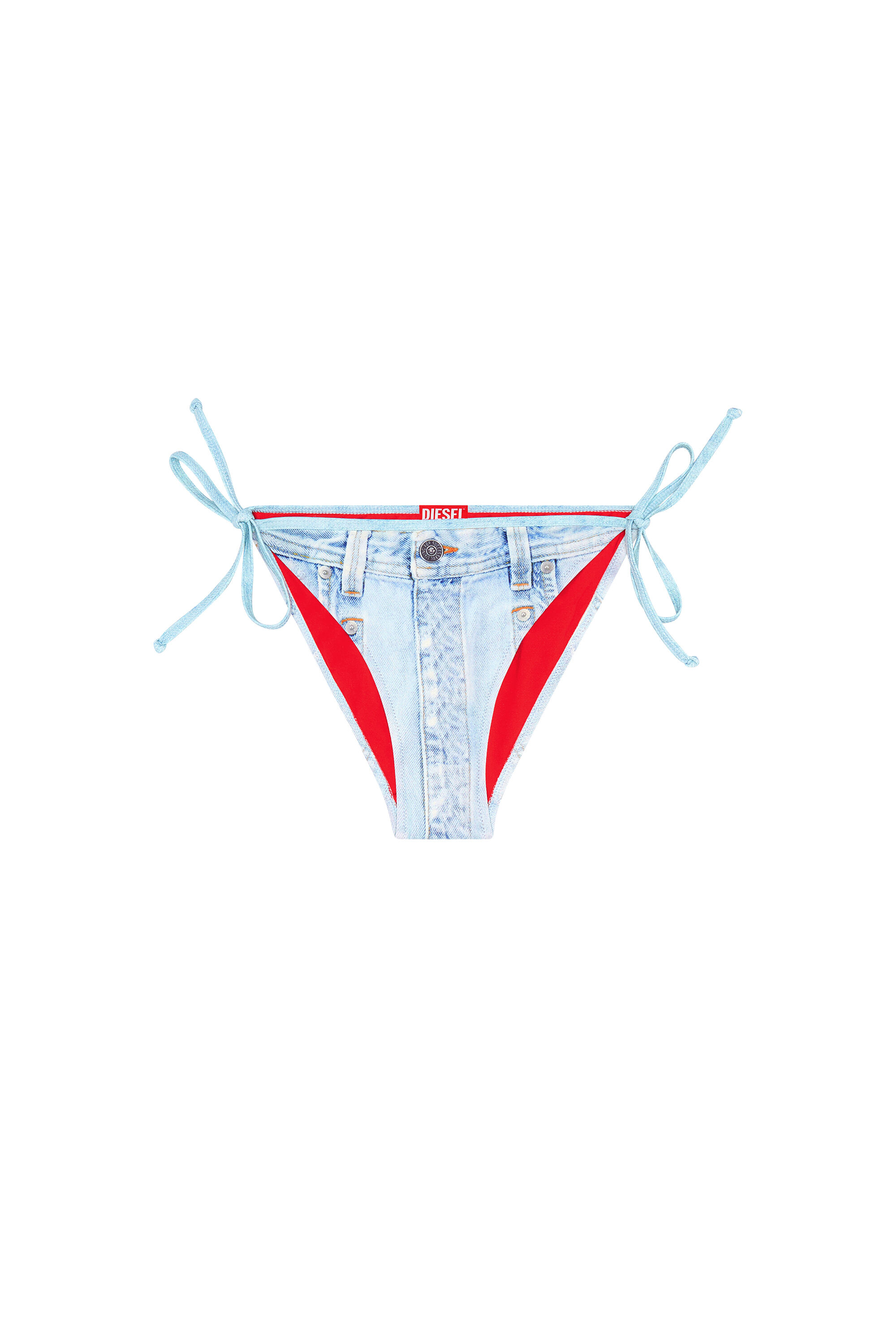 Diesel - BFPN-BRIGITTES, Braguitas de bikini con trampantojo de denim Mujer in Azul marino - 4