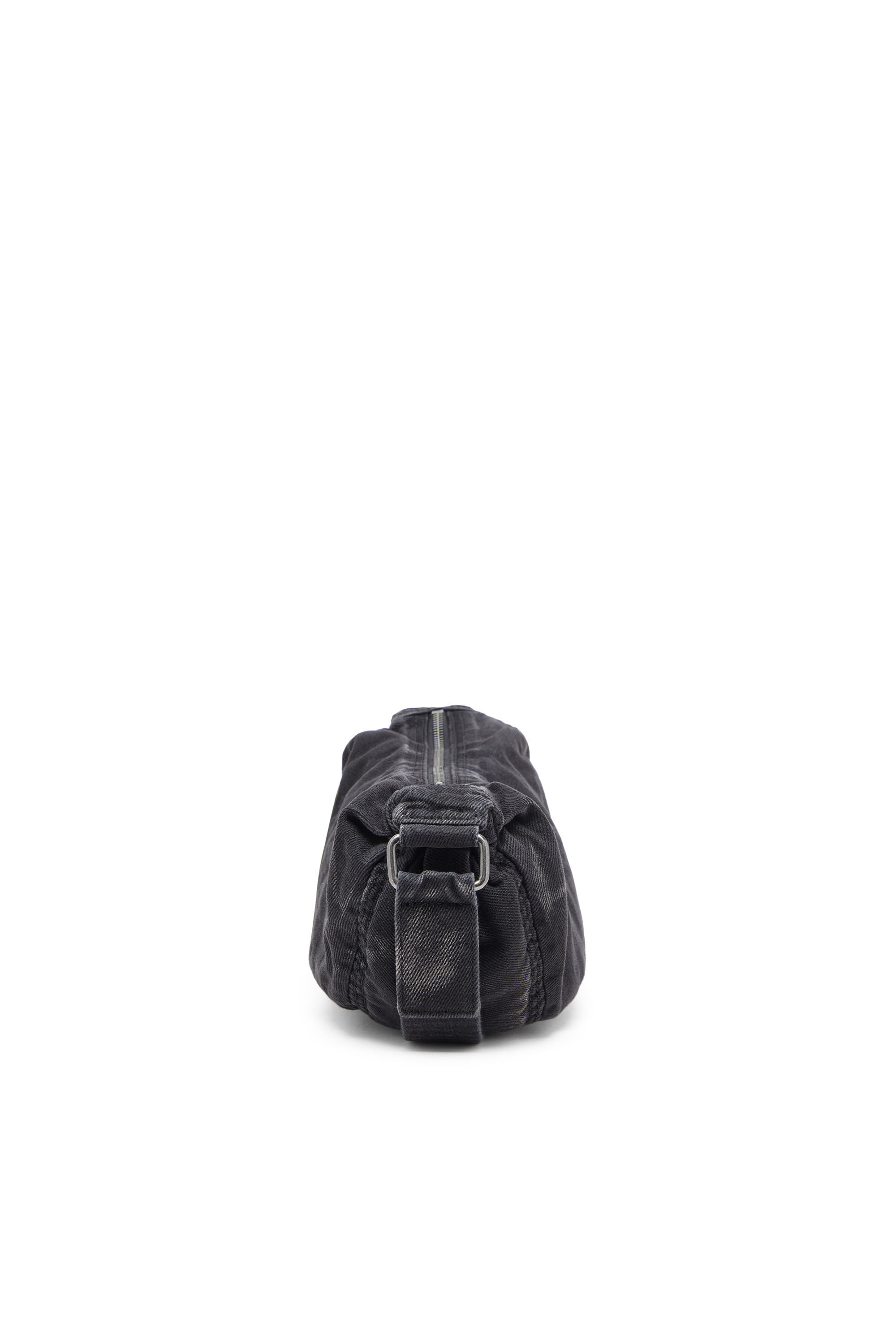 Diesel - RAVE CROSSBODY X, Rave-Bandolera pequeña en denim descolorido Hombre in Negro - 4