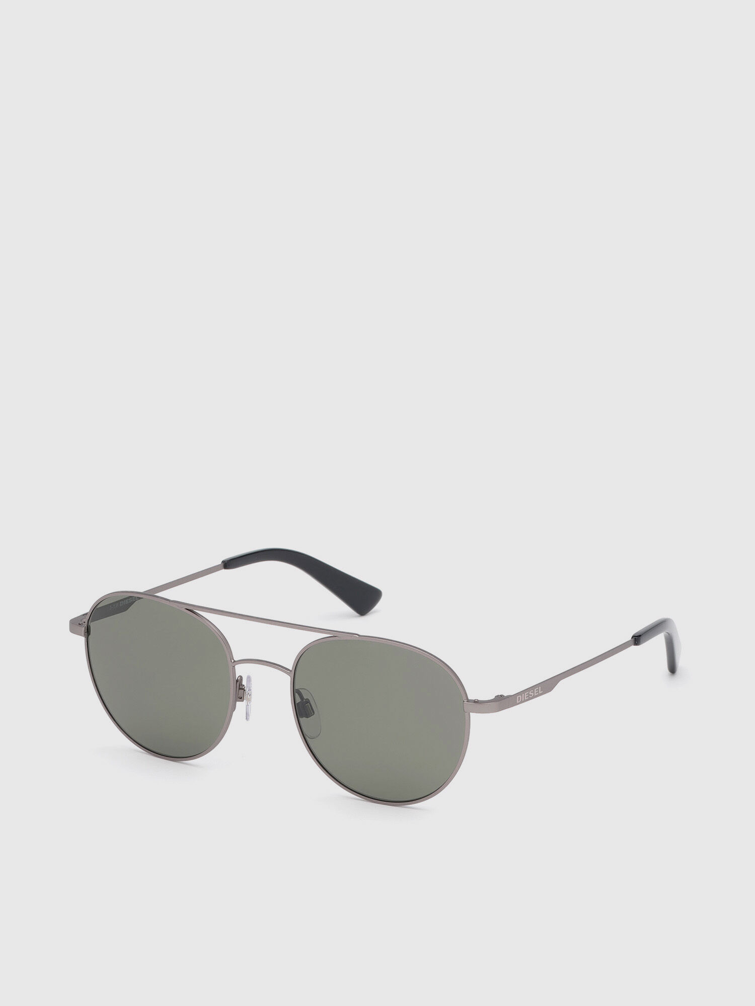 Diesel - DL0286, Gafas de sol redondeadas en metal Unisex in Beige - 2