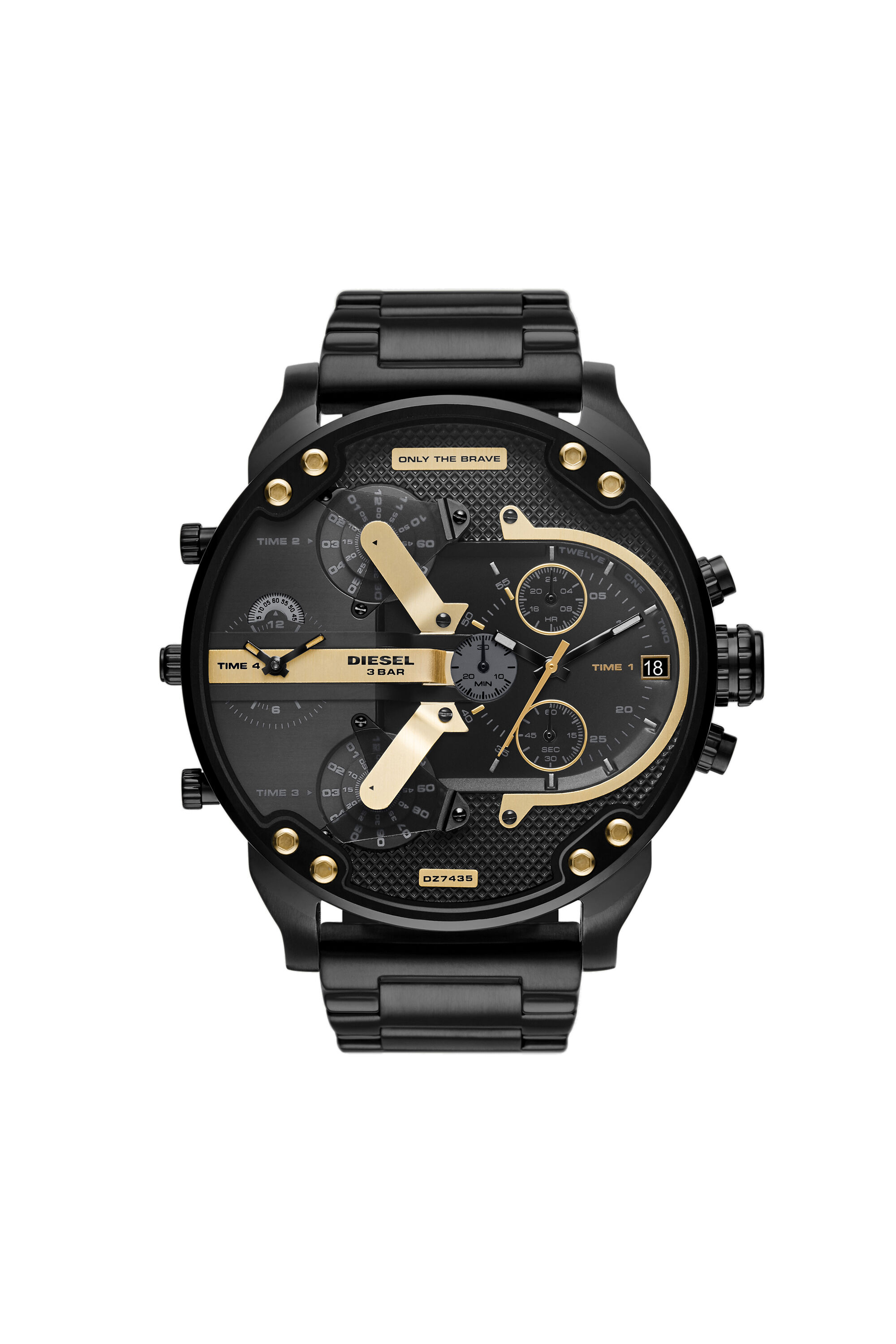 DZ7435: Reloj de pulsera negro y dorado hombre