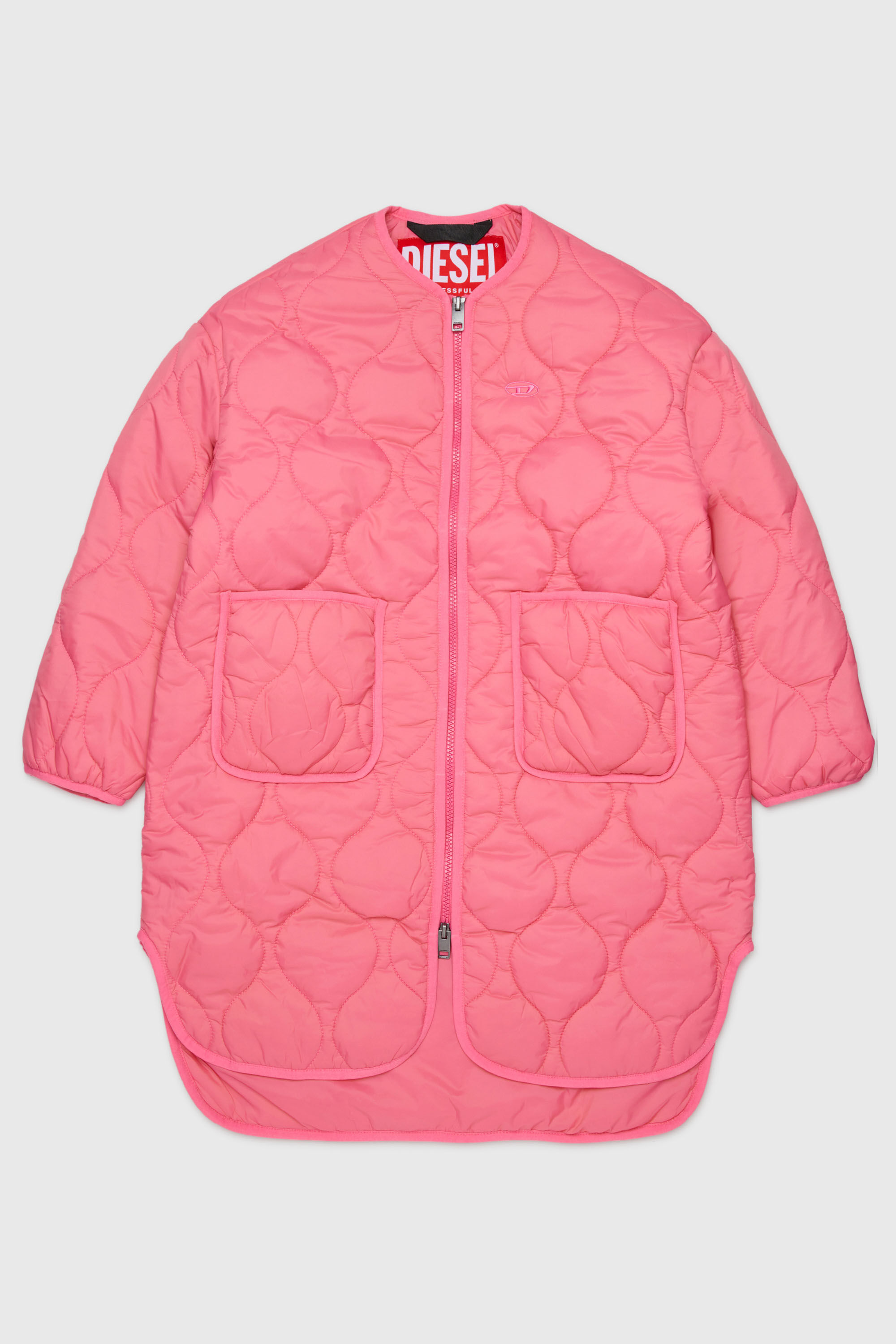 Diesel - JPOP, Chaqueta liner de nailon acolchado Mujer in Rosa - 1