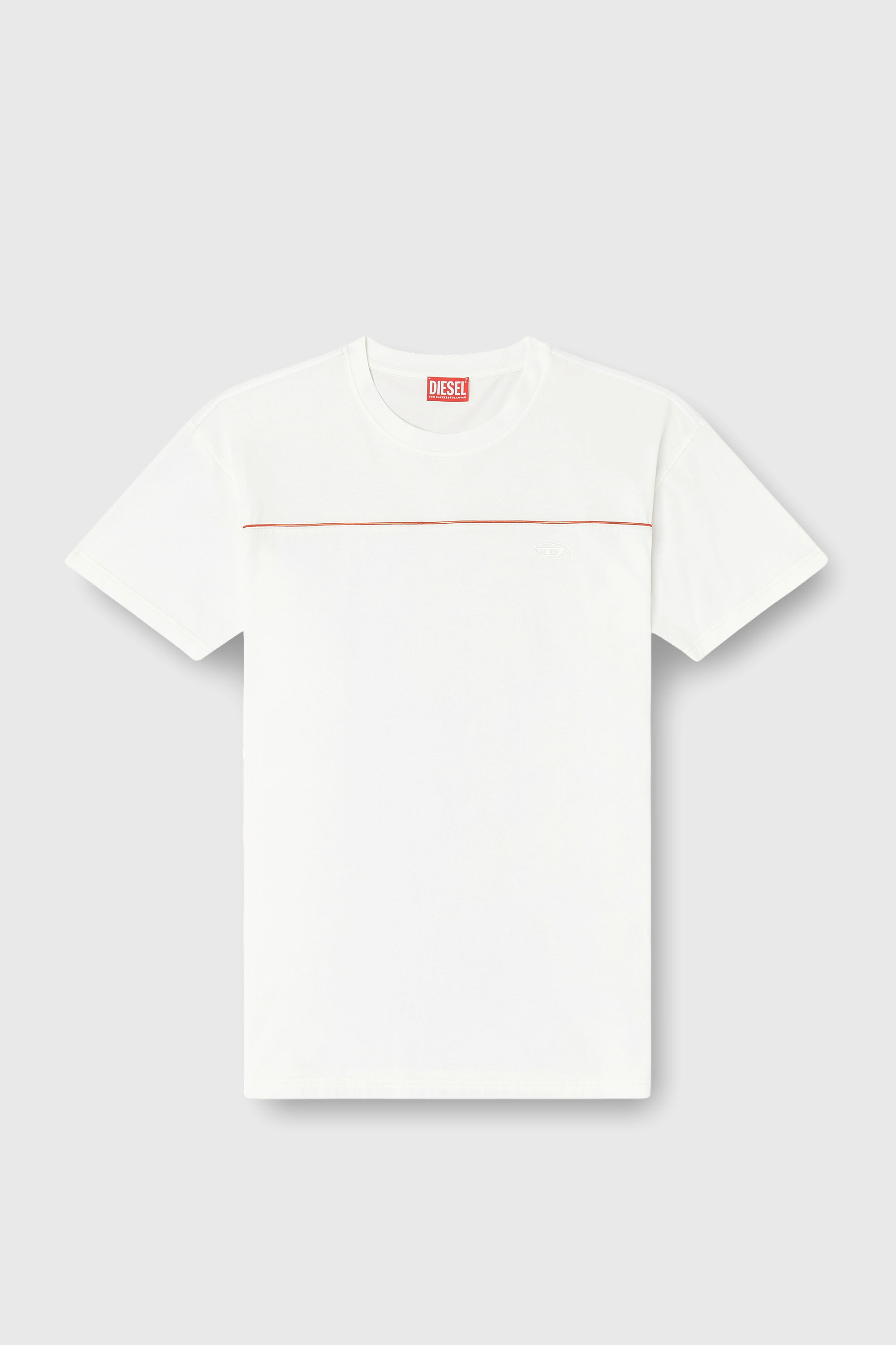 Diesel - T-NORM-PIPING, Camiseta con ribete en contraste Hombre in Blanco - 2