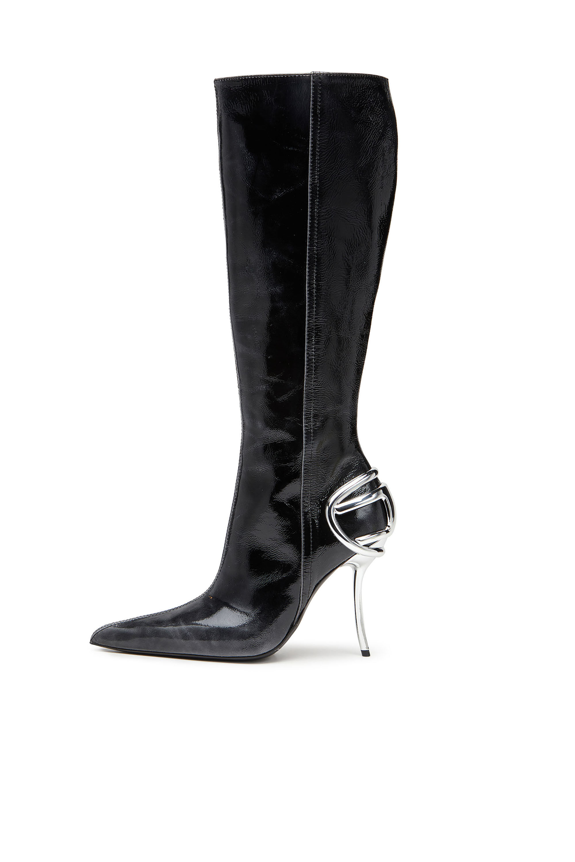 Diesel - D-TEN&HALF HB, D-Ten&Half - Botas de cuero hasta la rodilla Mujer in Negro - 6