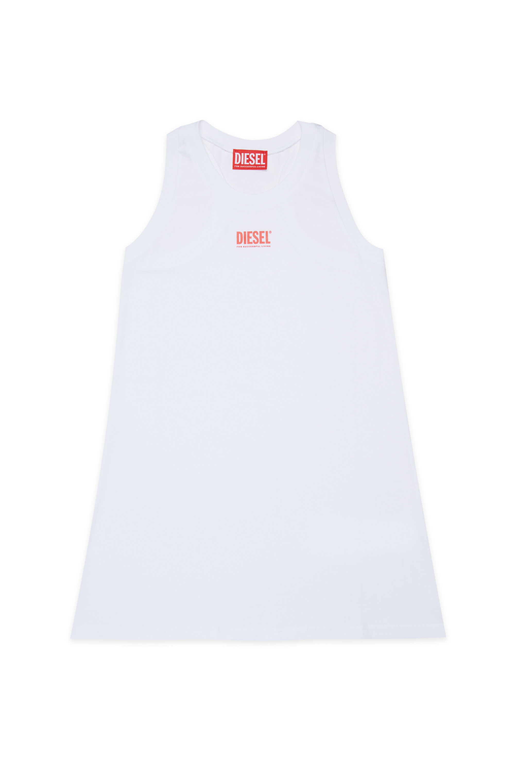 Diesel - MCUNDY, Vestido playero con estampado de logotipo Mujer in Blanco - 1