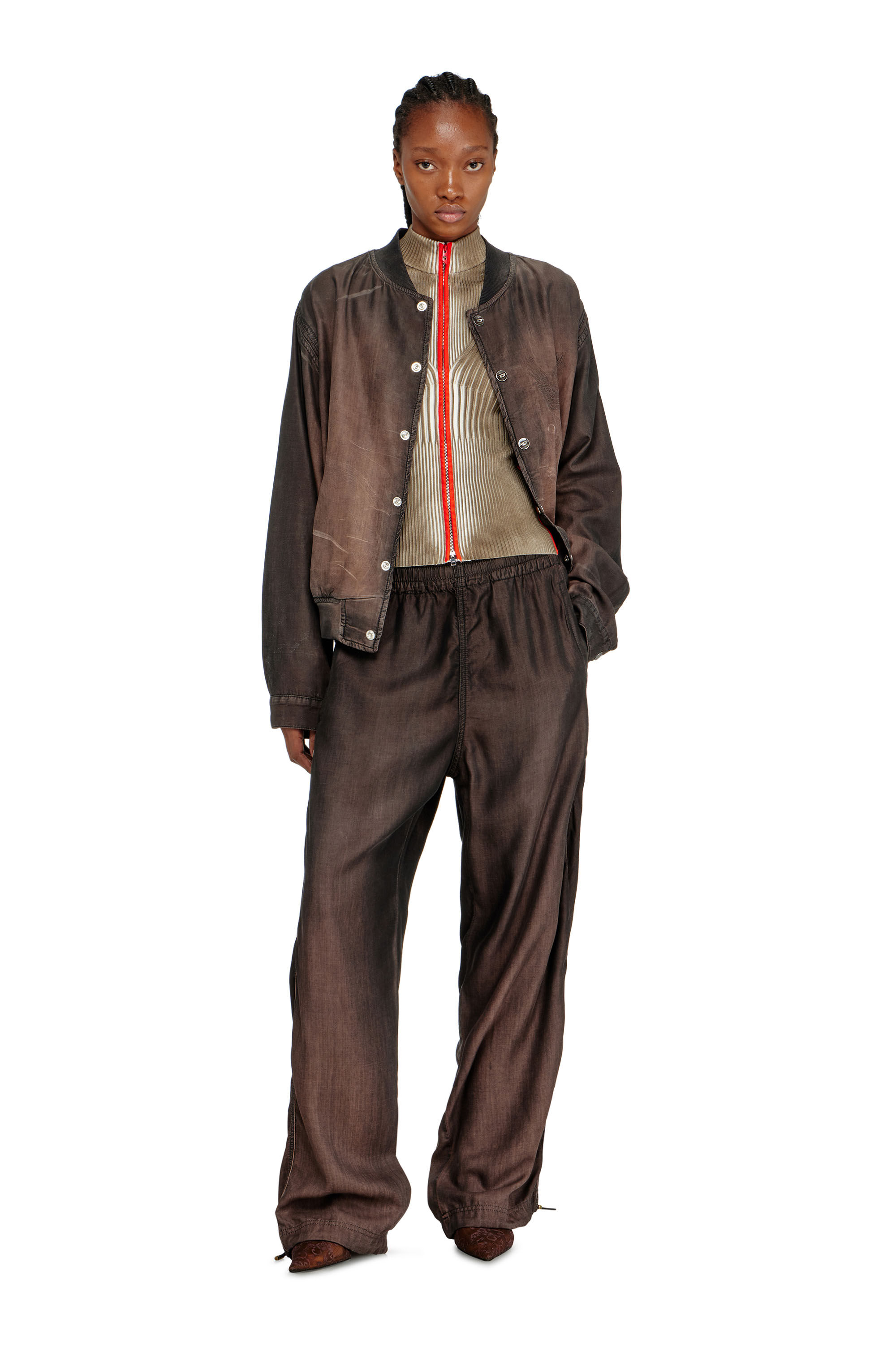 Diesel - M-SARMA, C&aacute;rdigan de punto ribeteado con bandas en contraste Mujer in Multicolor - 1