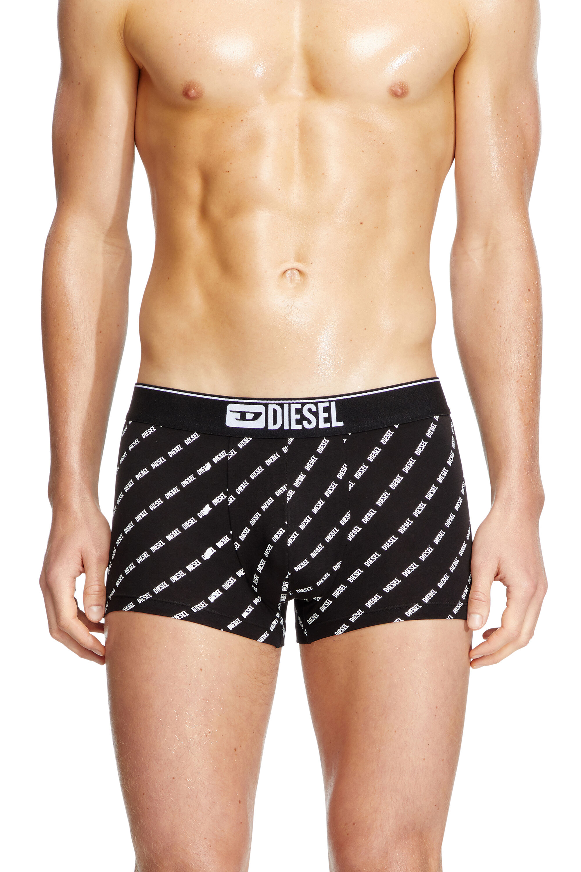 Diesel - DAMIEN, Calzoncillos bóxer con estampado monogram Hombre in Negro - 1