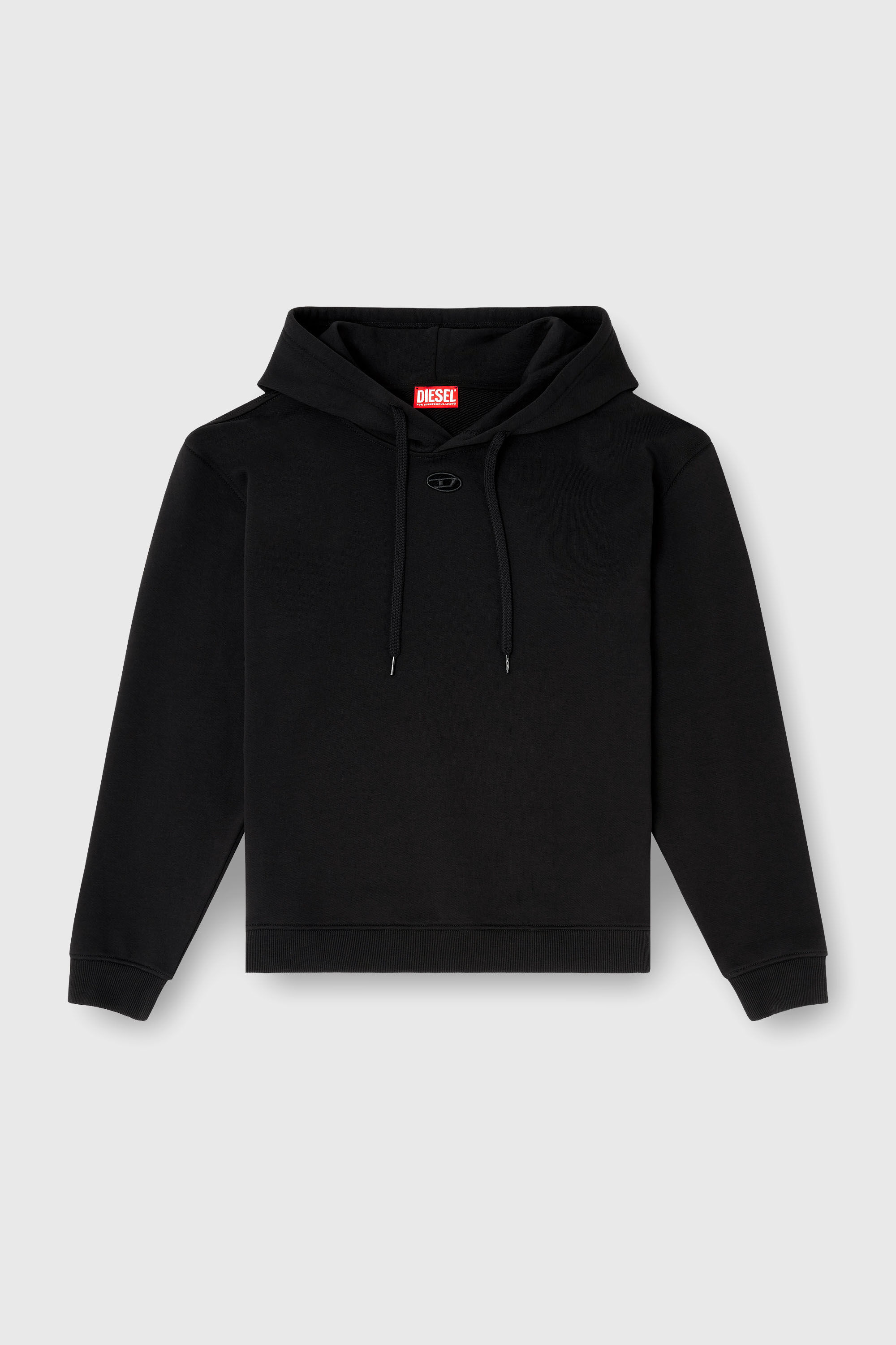 Diesel - F-NORMY-HOOD-OD, Sudadera con capucha de algod&oacute;n con logo Oval D Mujer in Negro - 2