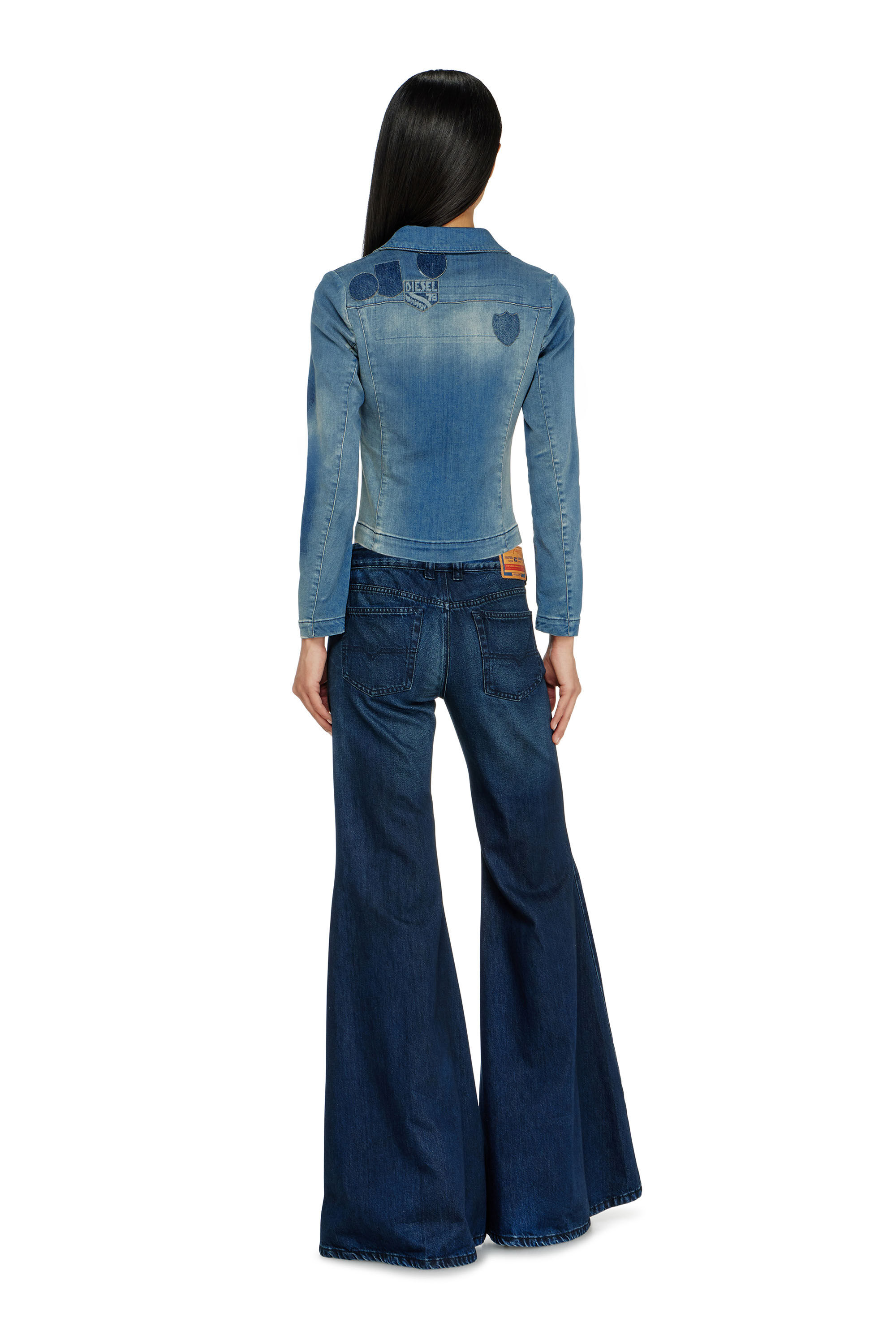 Diesel - Flare Jeans 1970 D-Bleess 09N21 Mujer, Azul Oscuro - 3