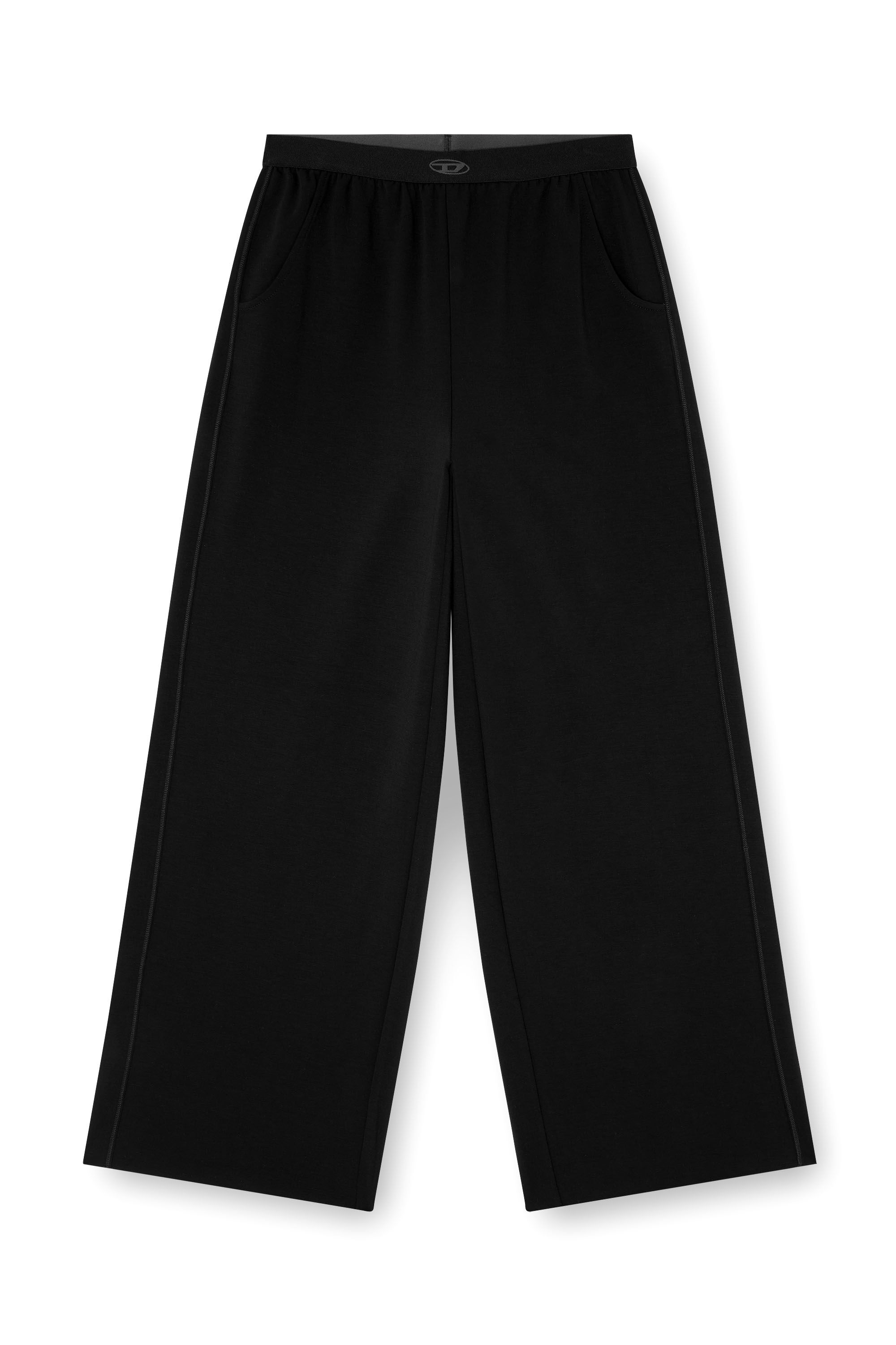 Diesel - ALYSA-UTLT, Pantal&oacute;n jogger en scuba el&aacute;stico ligero Mujer in Negro - 2