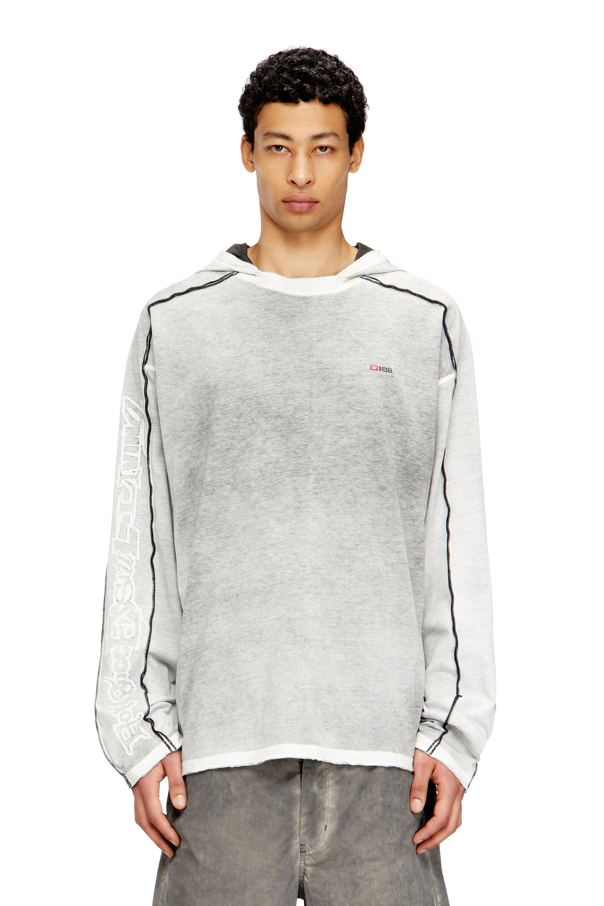 Diesel - T-RIVEN-LS-HOOD, Sudadera de algodón con spray de color Hombre in Multicolor - 3