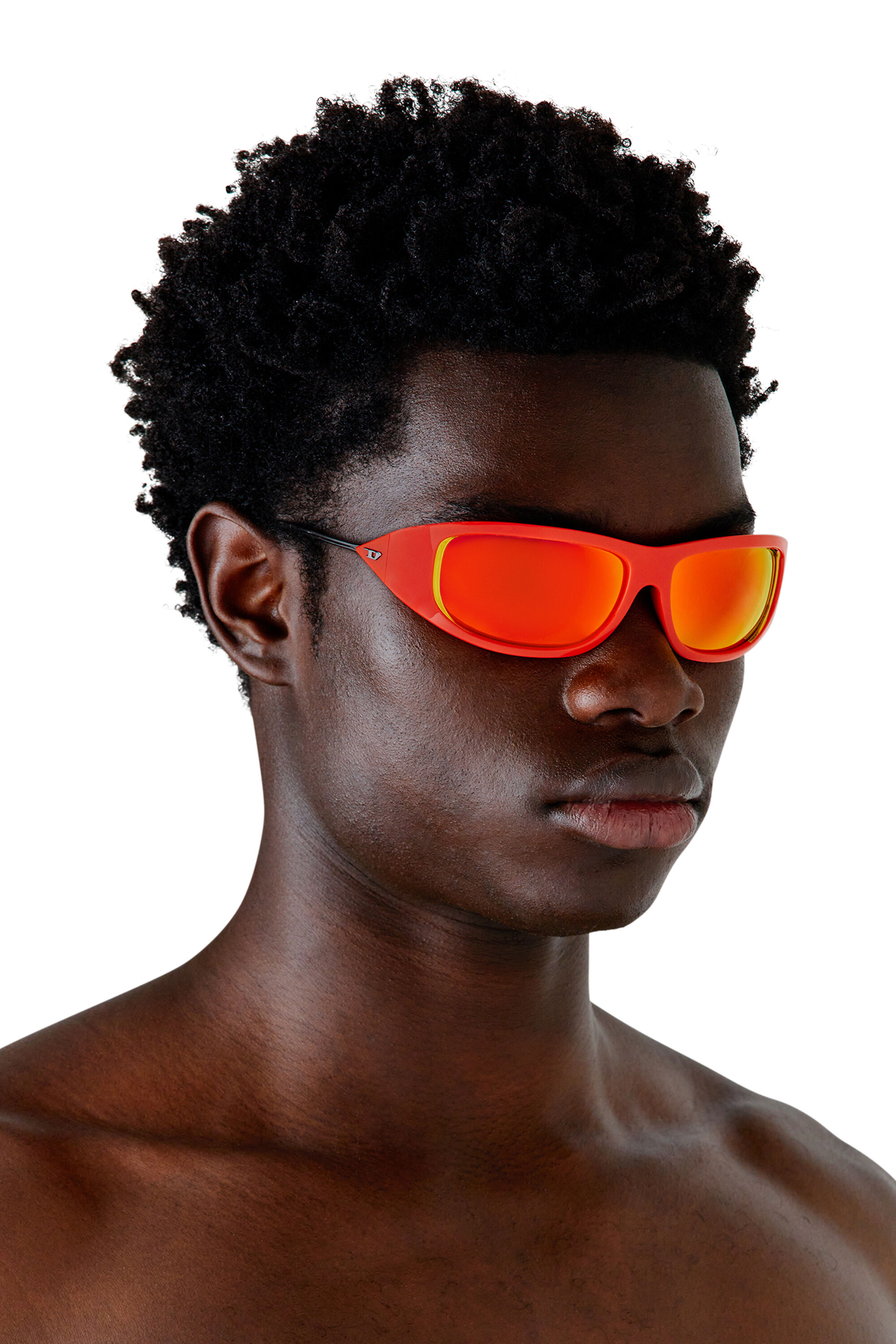 Gafas con estilo envolvente Mujer Naranja Diesel