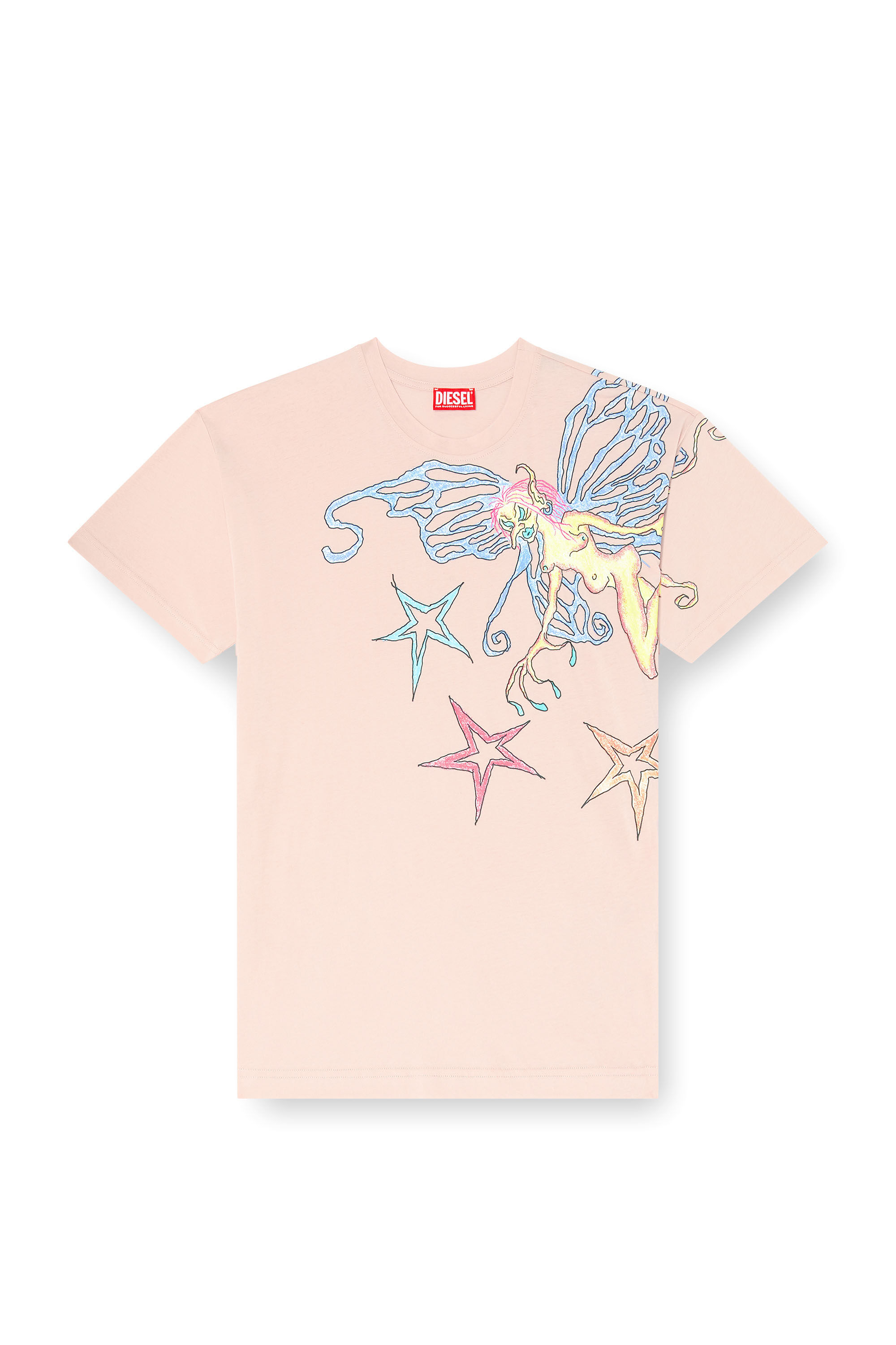 Diesel - T-BUXT-Q1, Camiseta con estampado gráfico Mujer in Rosa - 2