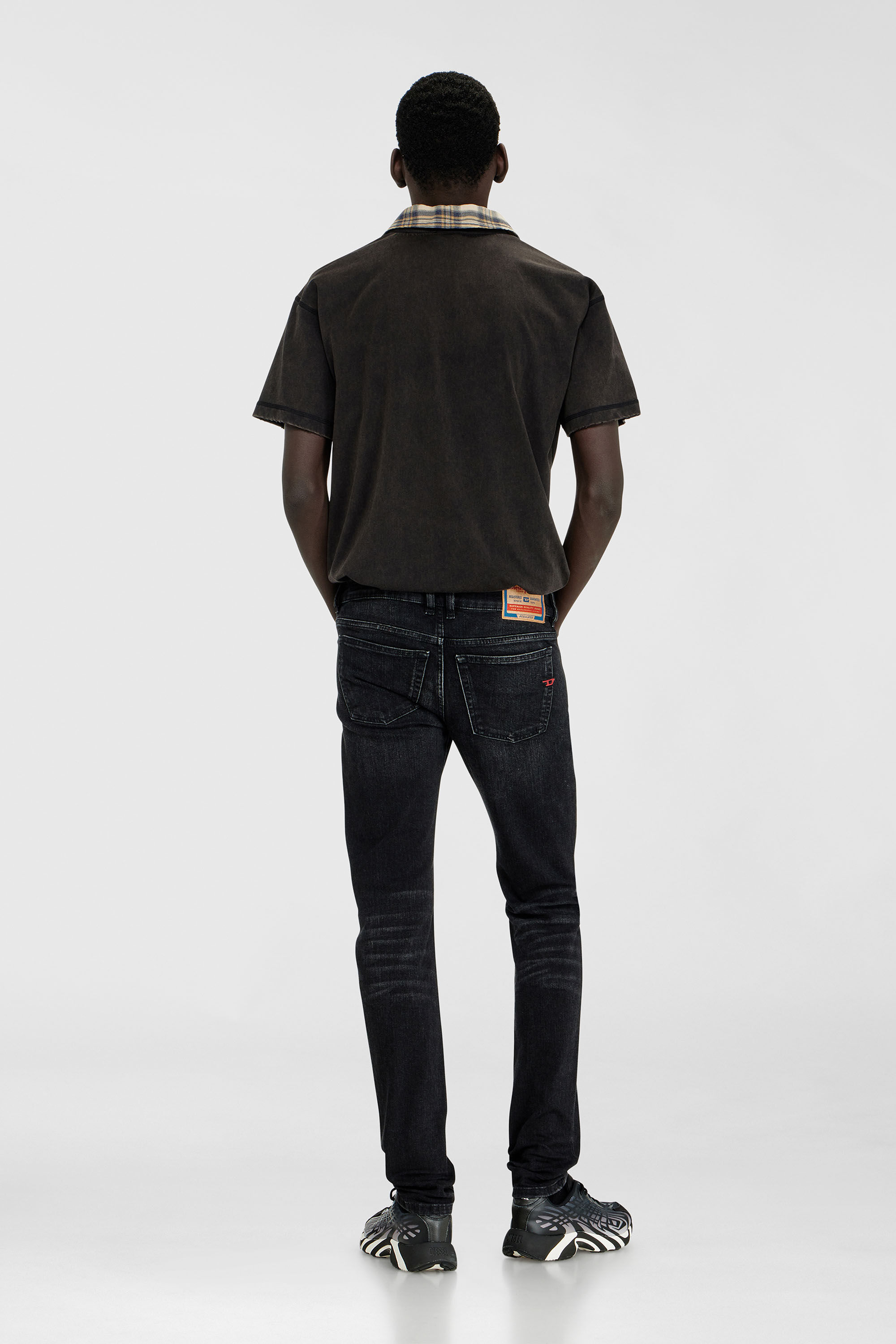 Diesel - Skinny Jeans 1979 Sleenker 0GRDA Hombre, Negro/Gris oscuro - 3