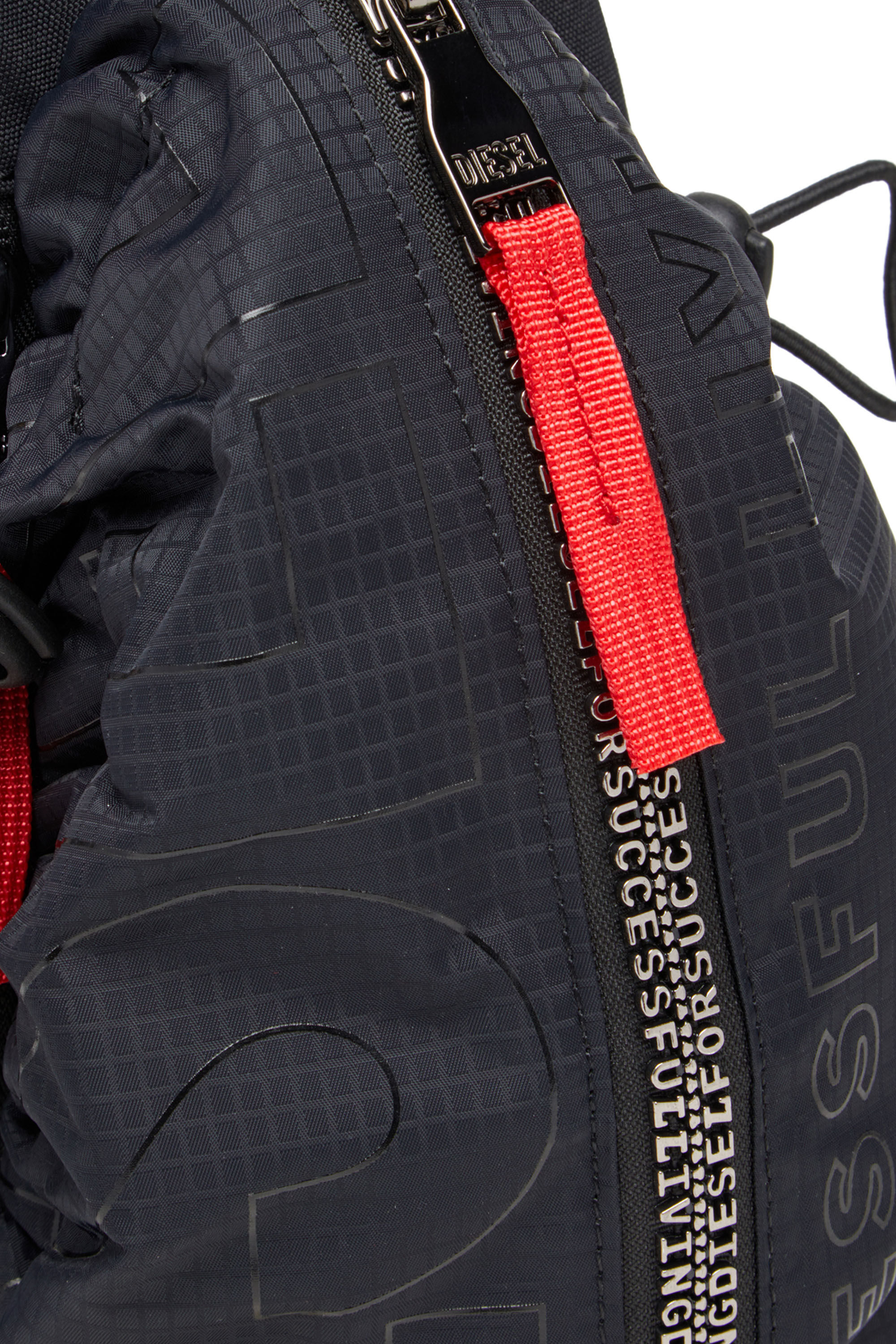 Diesel - ZIP-D CROSSBODY X, Zip-D-Bolso bandolera de tejido exterior de jacquard a cuadros Hombre in Negro - 5