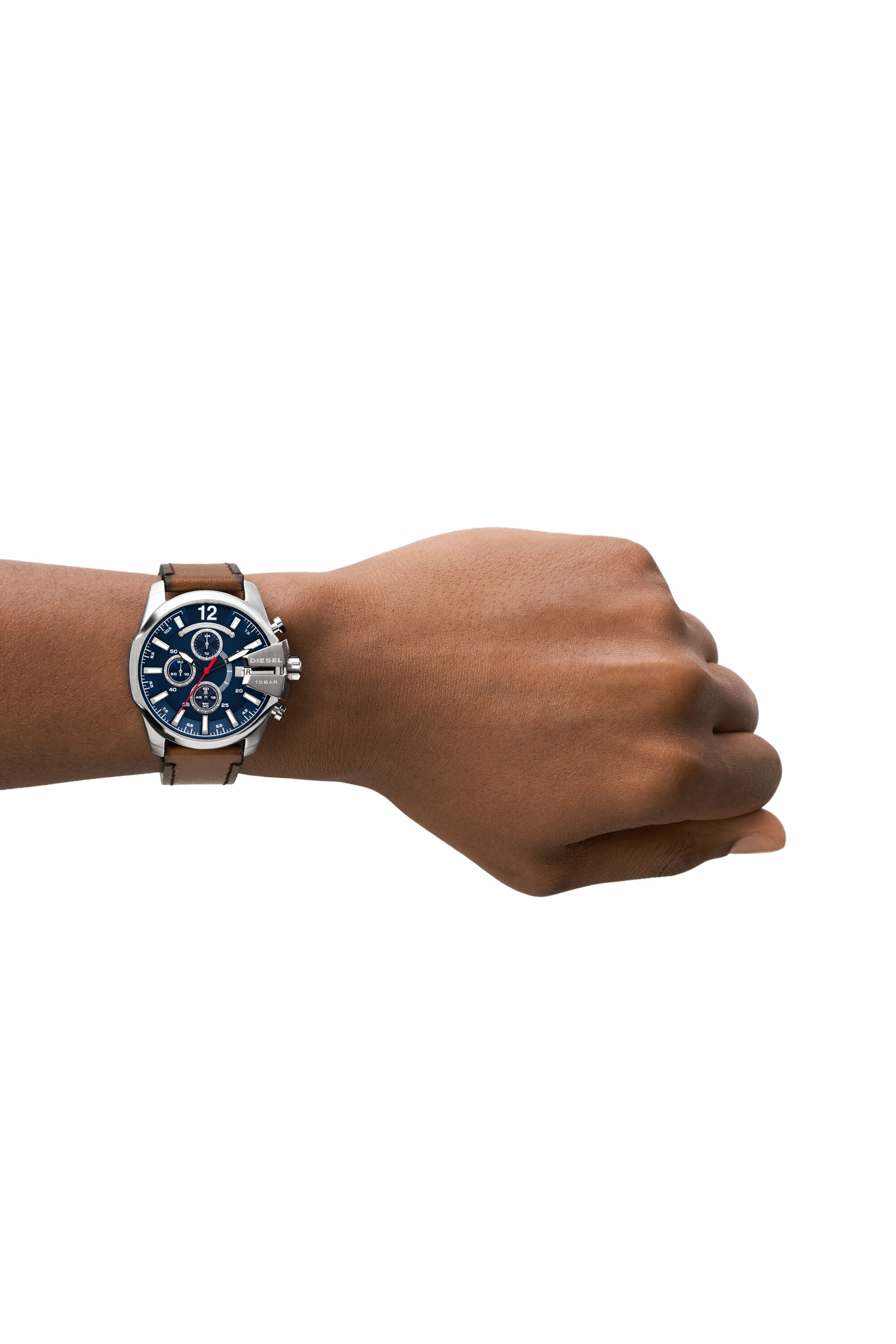 Diesel - DZ4599, Reloj Baby Chief de cuero marrón con cronógrafo Unisex in Marrón - 4