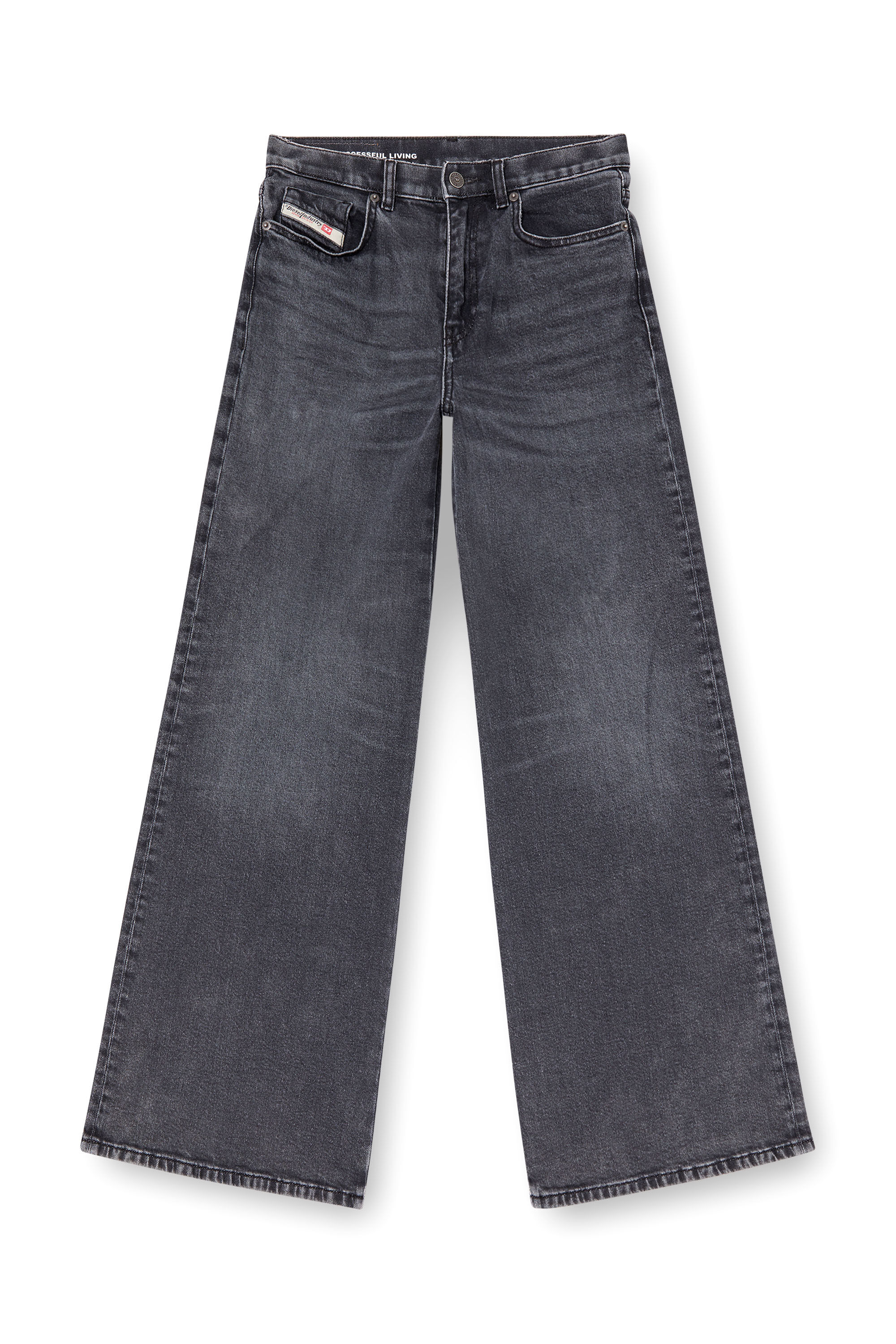 Diesel - Flare Jeans 1978 D-Akemi 0CLBG Mujer, Negro/Gris oscuro - 2