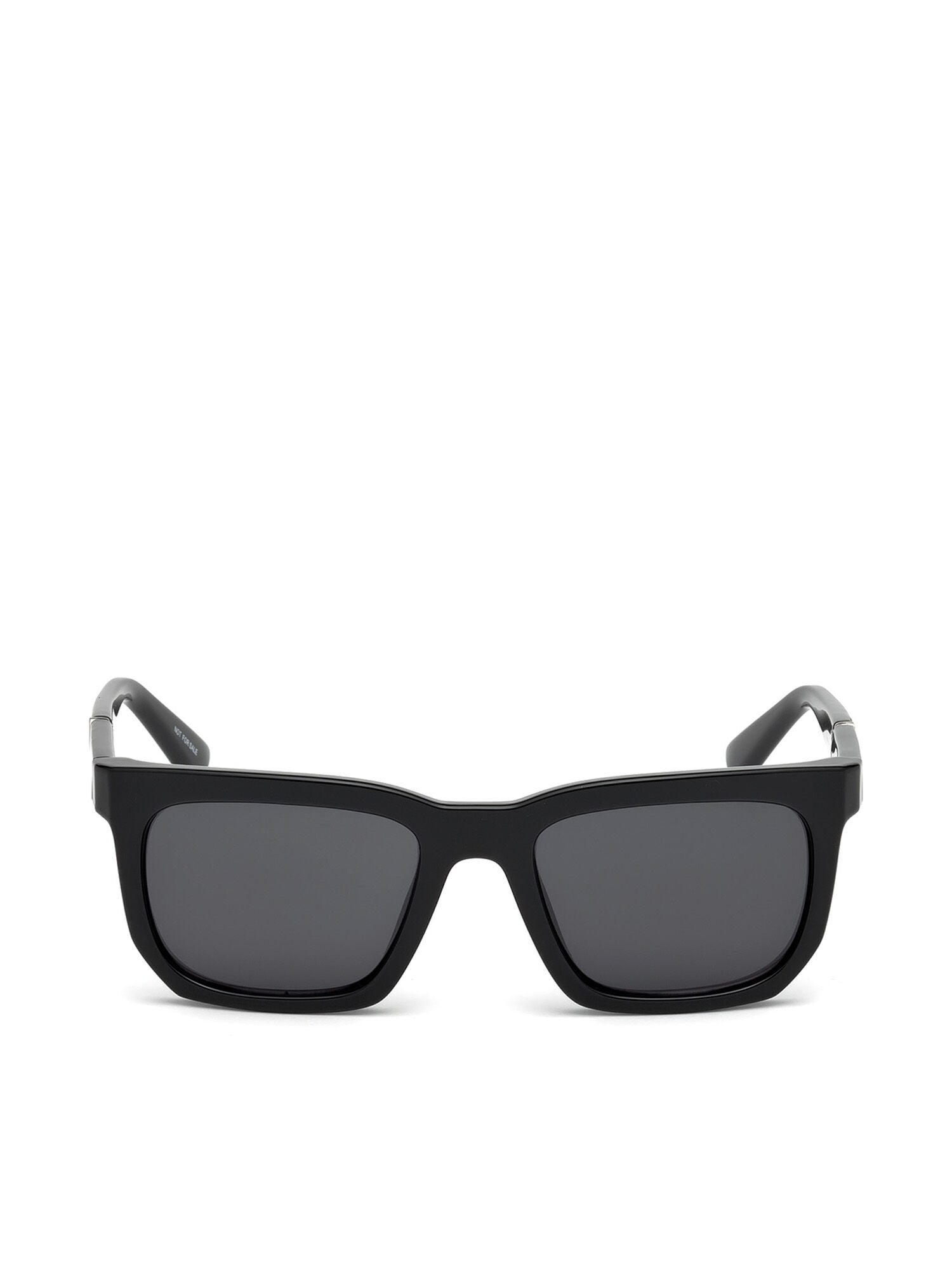 Diesel - DL0254, Gafas de montura cuadrada con pequeños protectores laterales Hombre in Negro - 1
