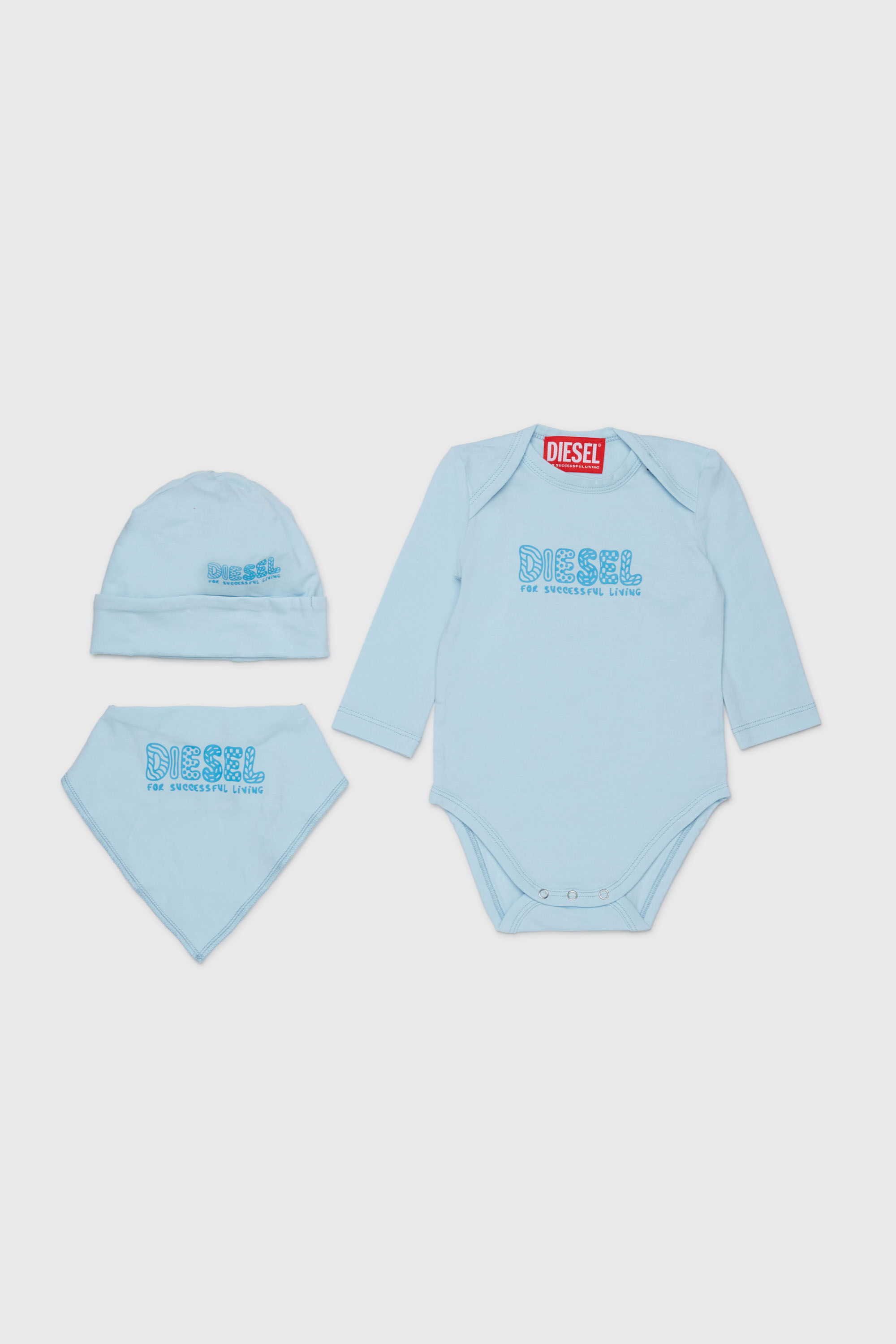 Diesel - UBBYBOX-NB, Conjunto para reci&eacute;n nacido con estampado doodle-logo Unisex in Azul marino - 1