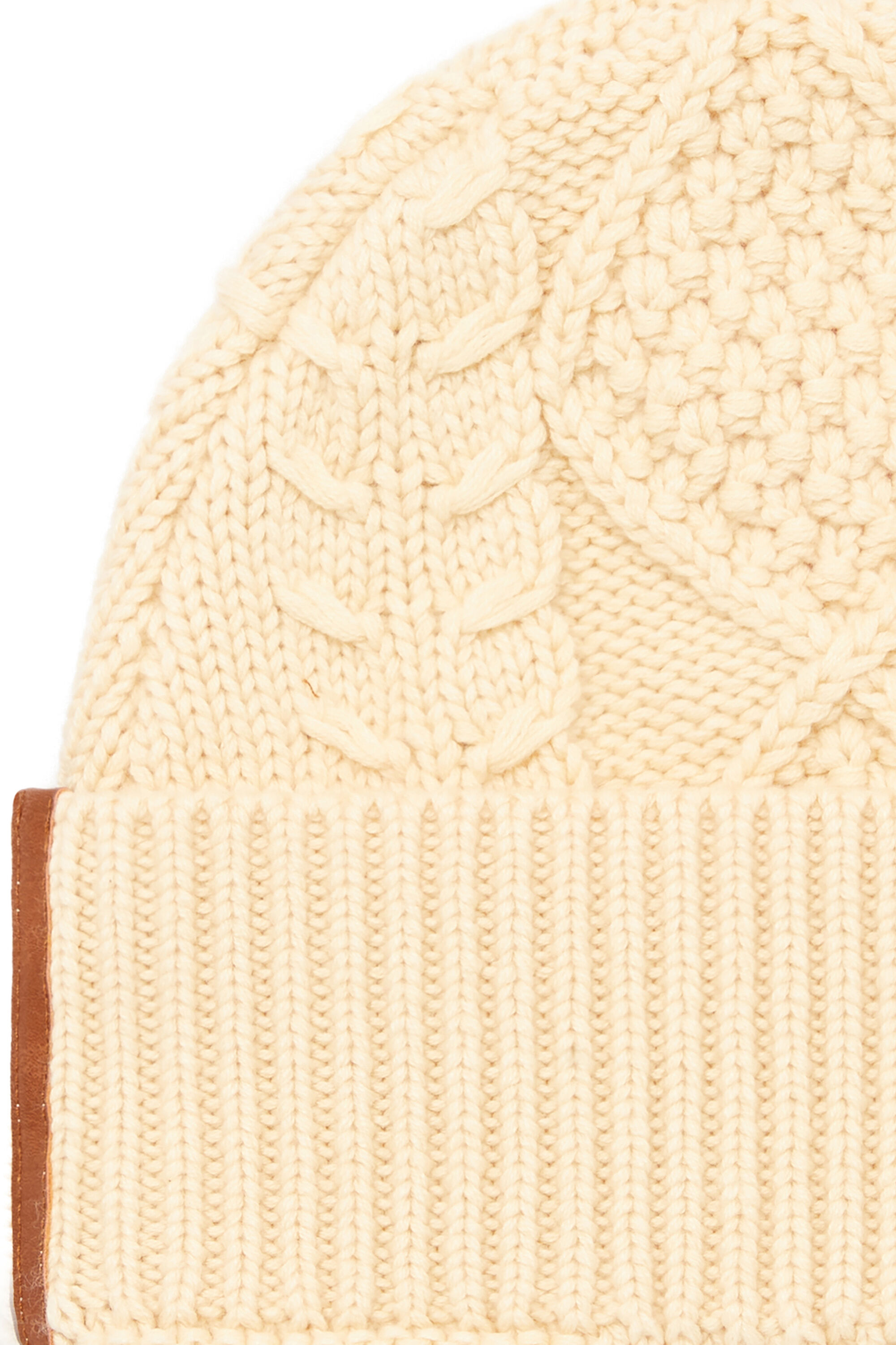 Diesel - K-INTELLO, Gorro de punto trenzado en lana y algod&oacute;n Unisex in Blanco - 3