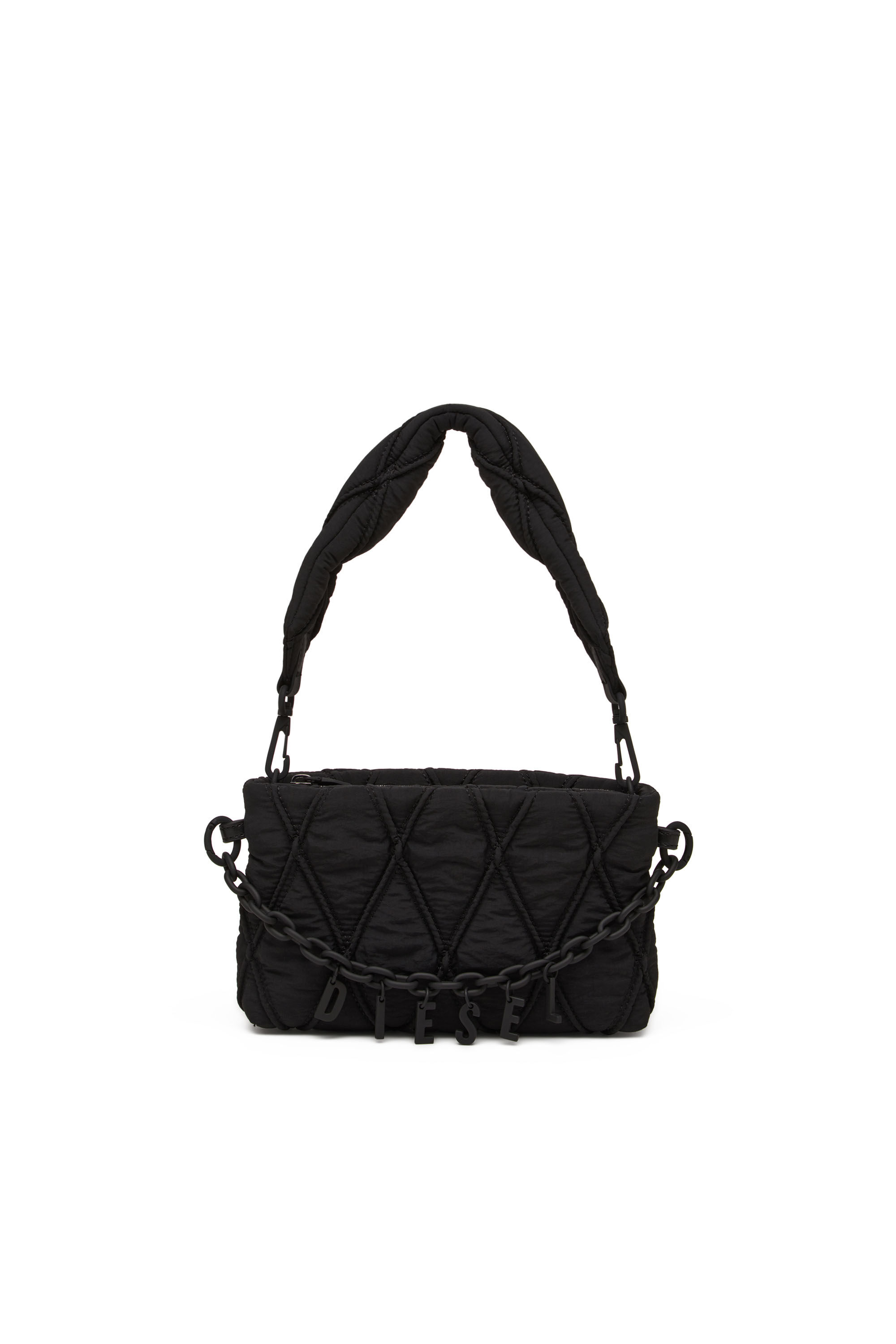 Diesel - CHARM-D POUCH, Bolso de mano de nailon acolchado Mujer in Negro - 1