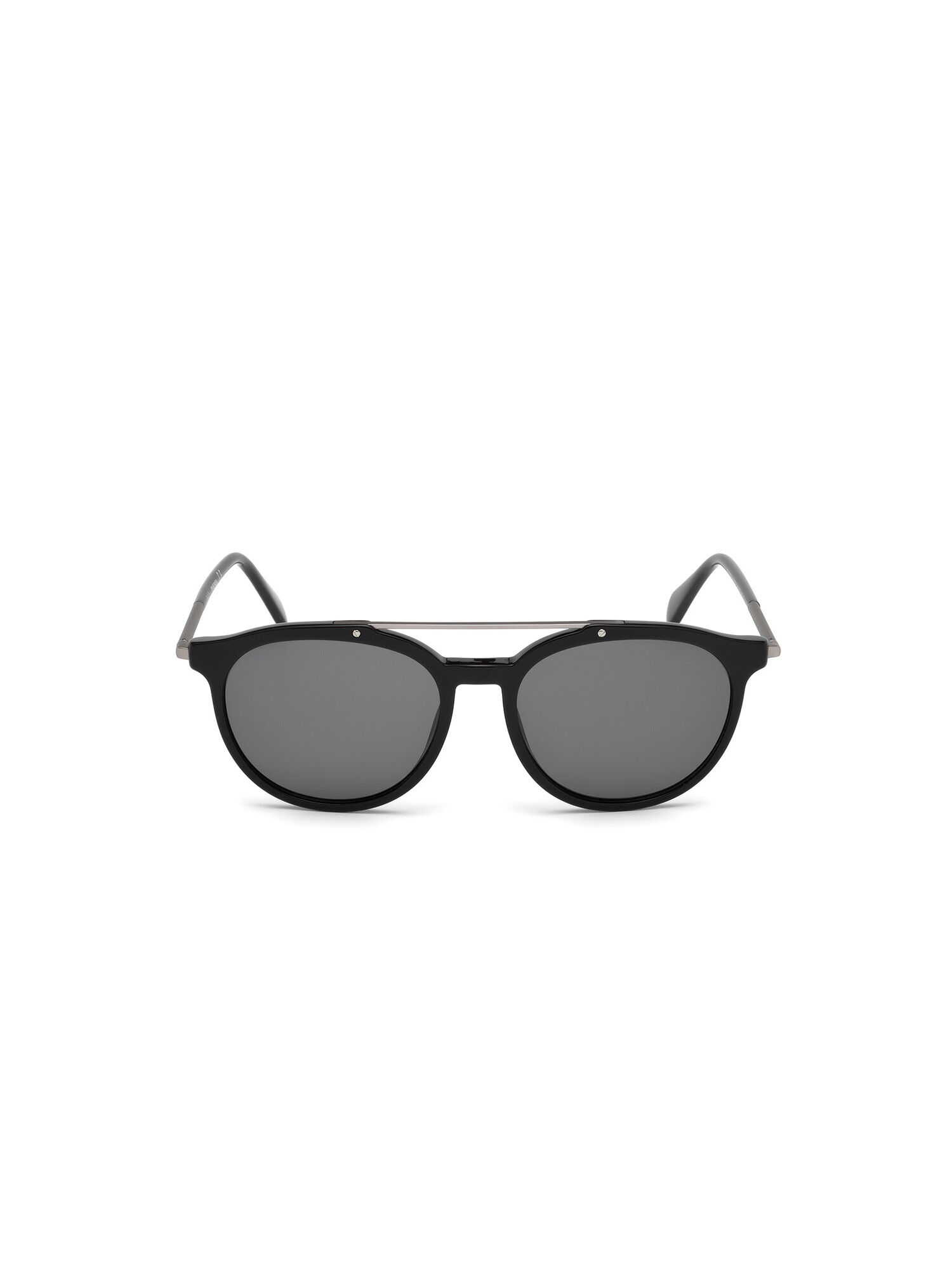 Diesel - DM0188, Gafas de estilo vintage con detalles metálicos Unisex in Negro - 1