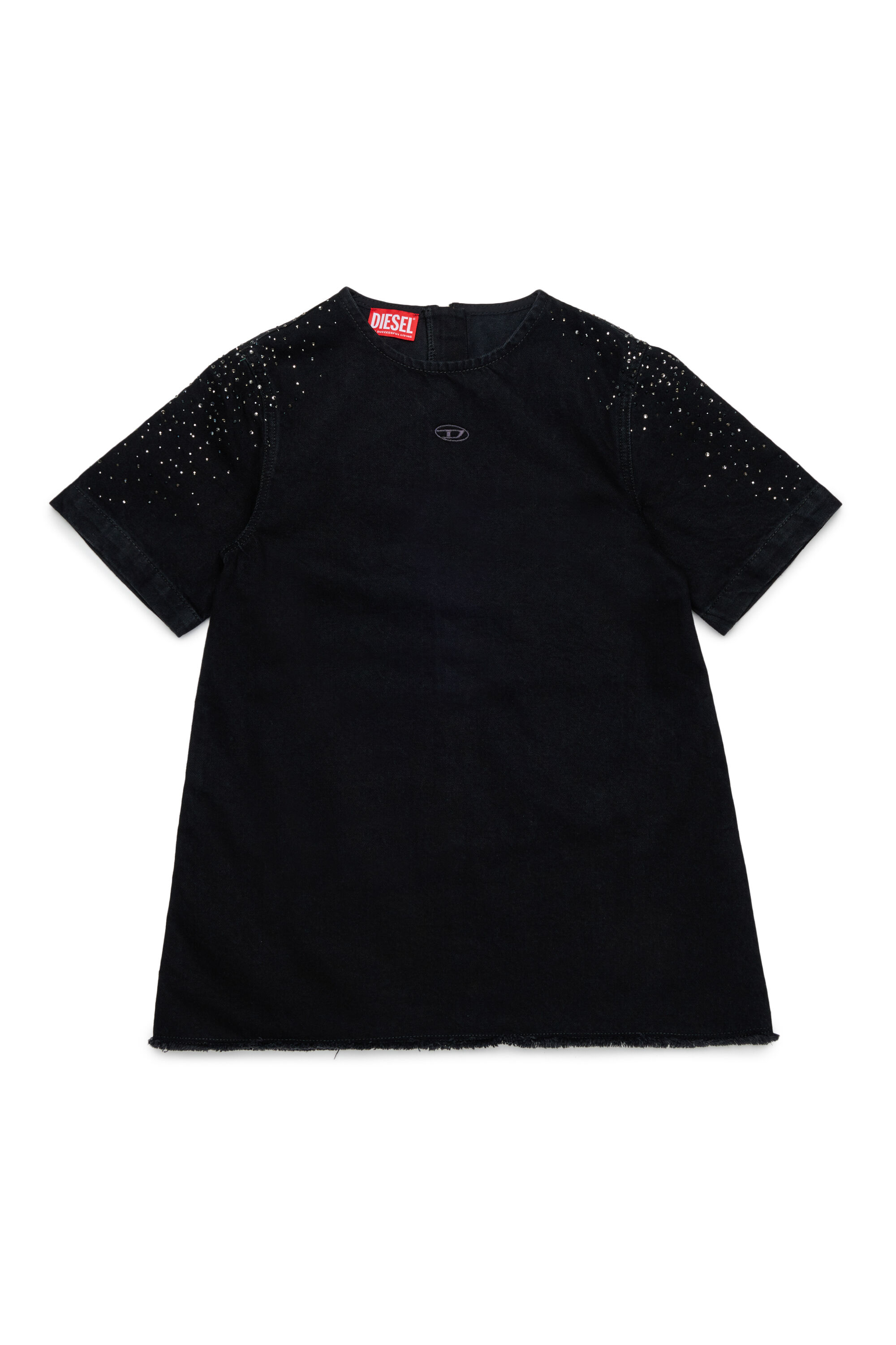 Diesel - DILBY, Rhinestone-embellished vestido camiseta Mujer in Negro - 1