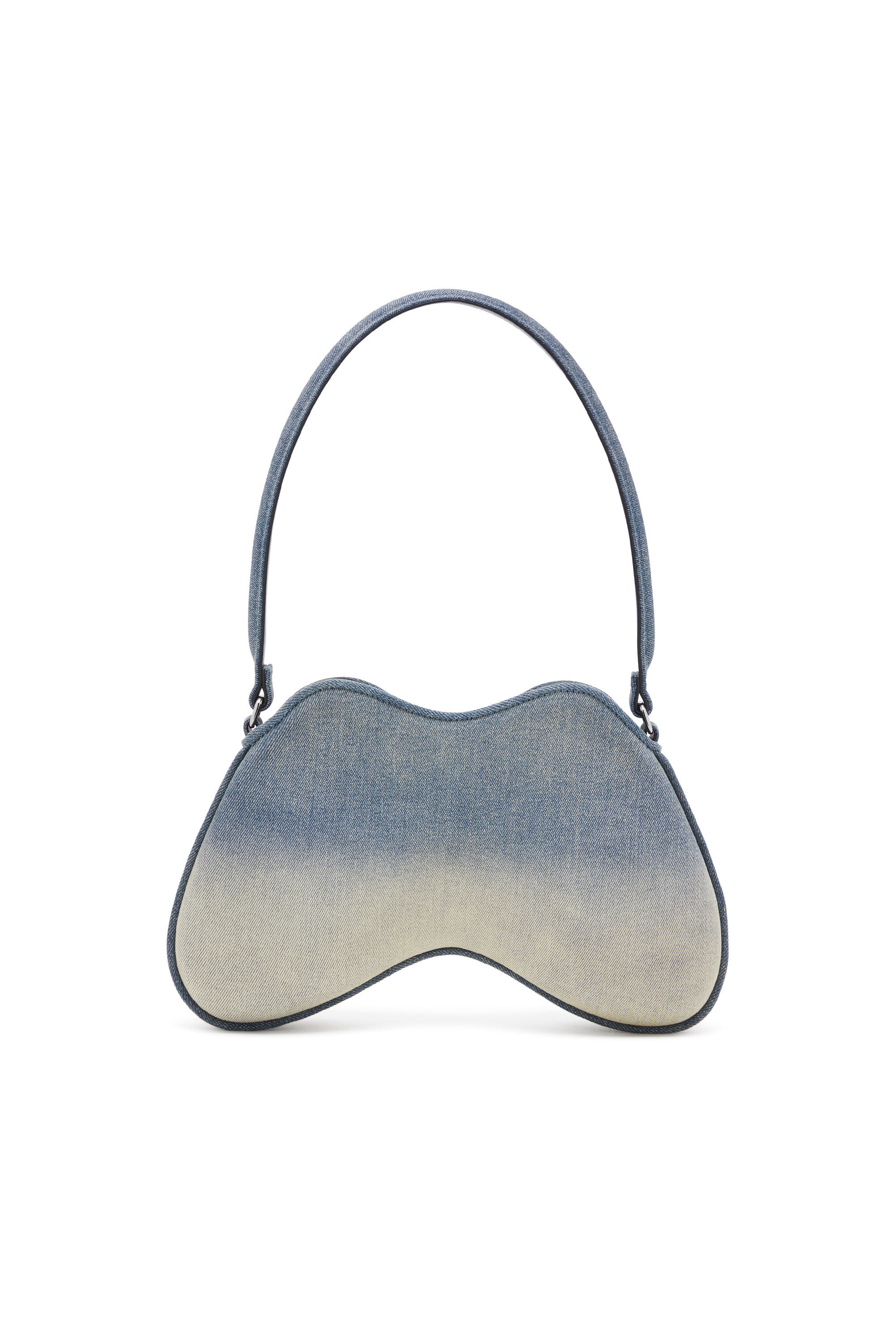 Diesel - DOUBLE-D SHOULDER, Double-D-Bolso de hombro de denim solarizado Mujer in Azul marino - 3